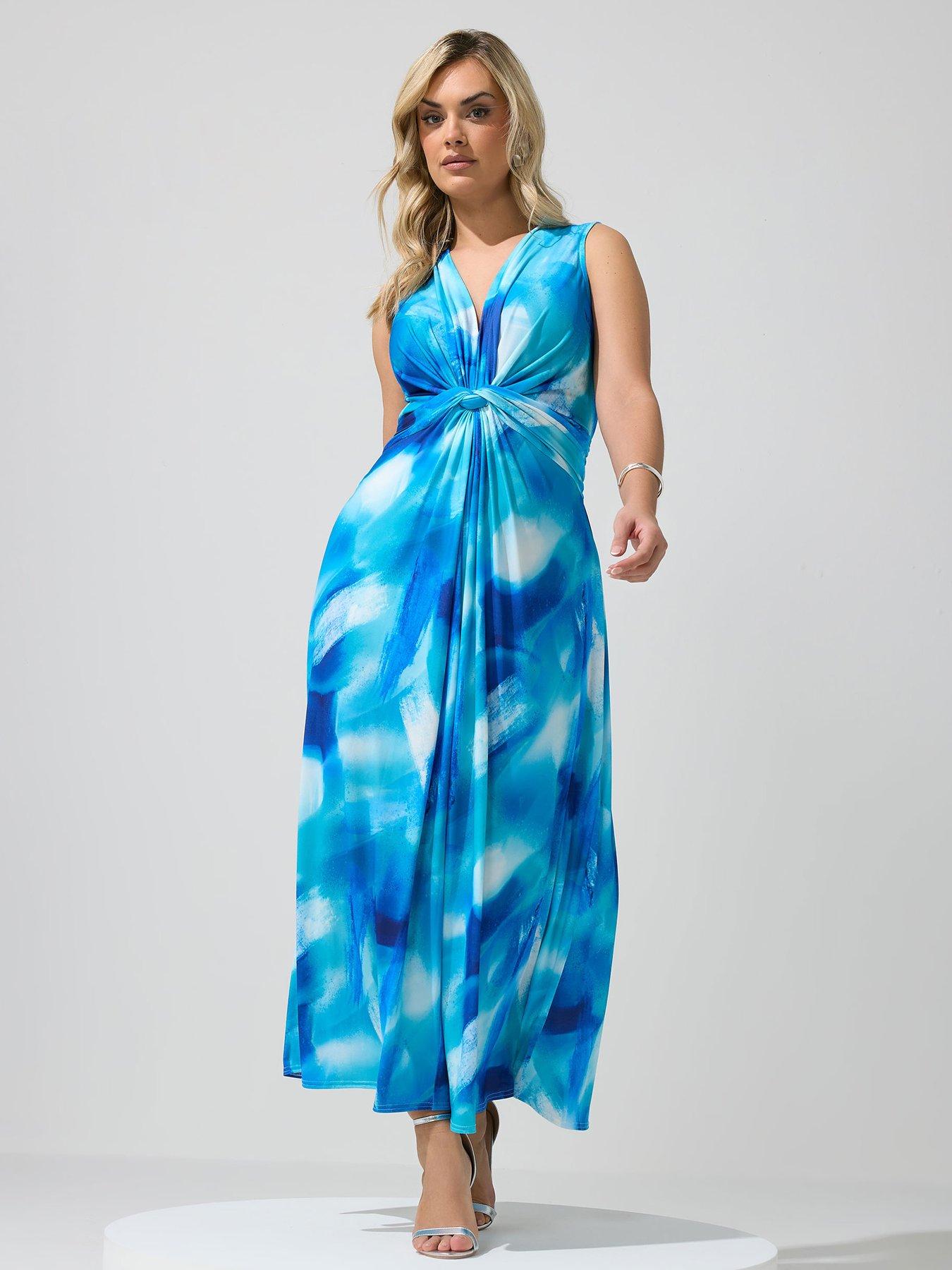 Image 3 of 5 of Yours Curve Abstract Ity Knot Dress