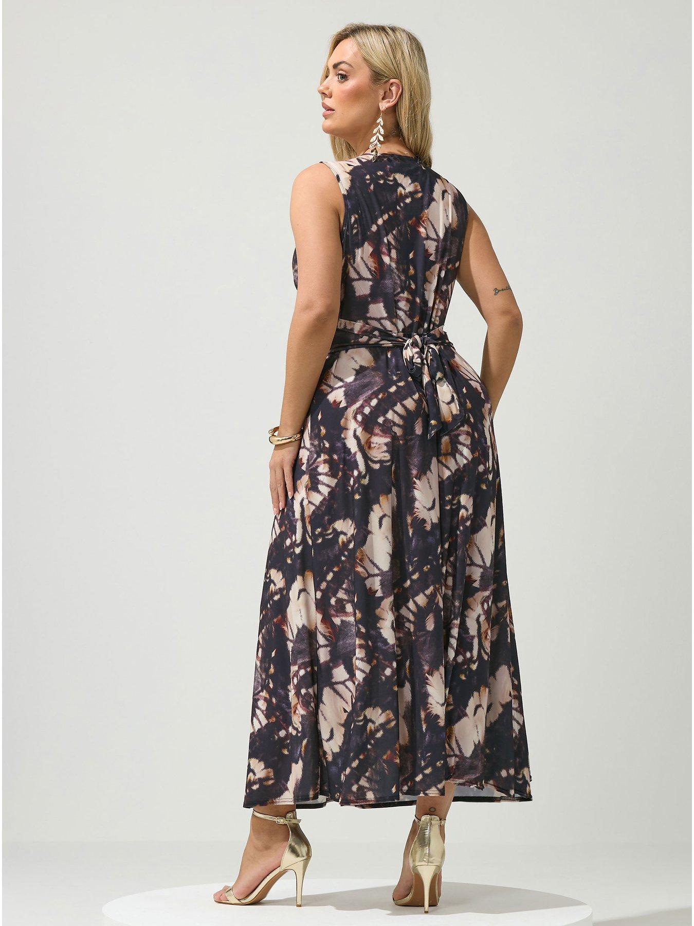 Image 2 of 5 of Yours Curve Abstract Ity Knot Dress