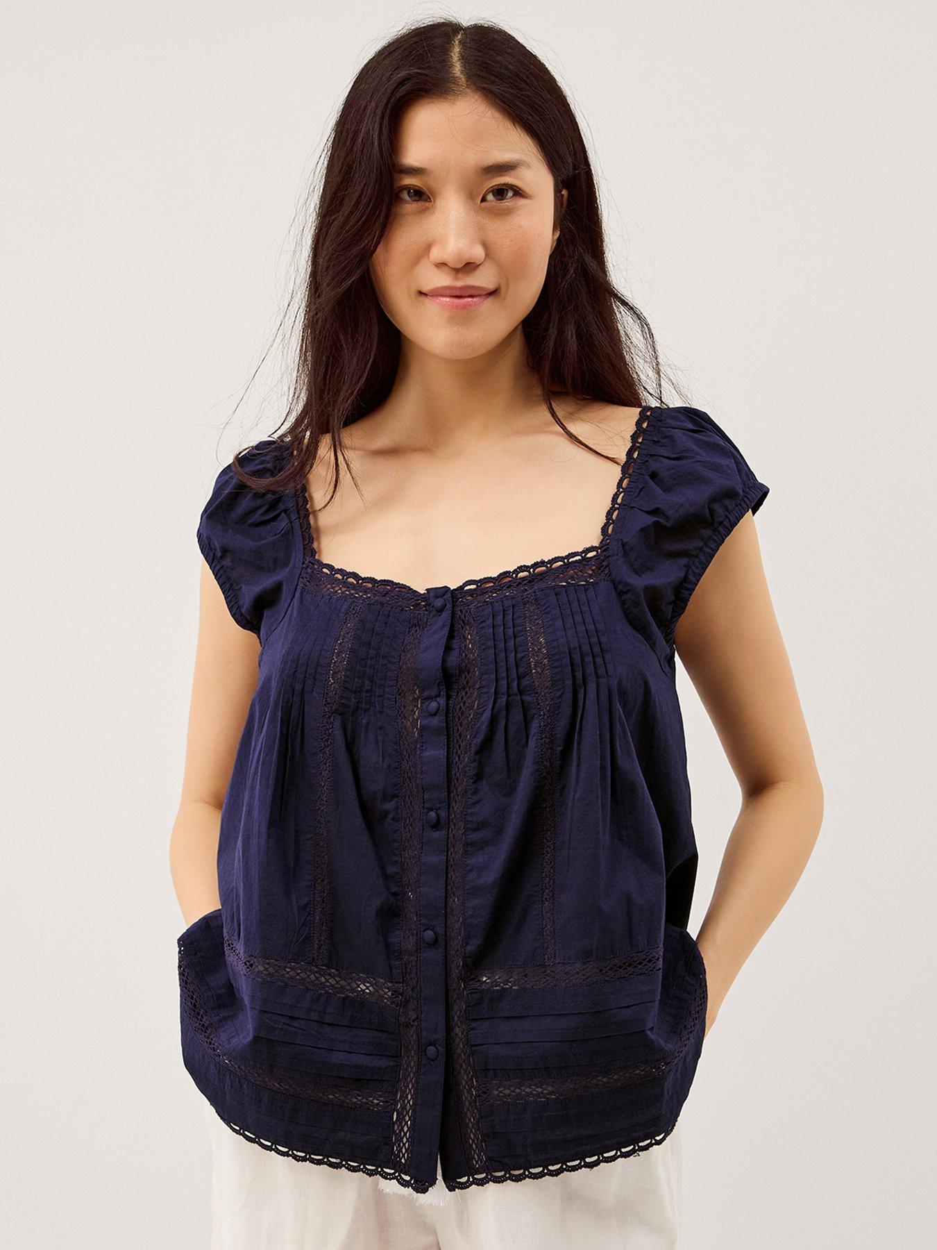 Image 1 of 5 of Monsoon Olivia Cotton Top