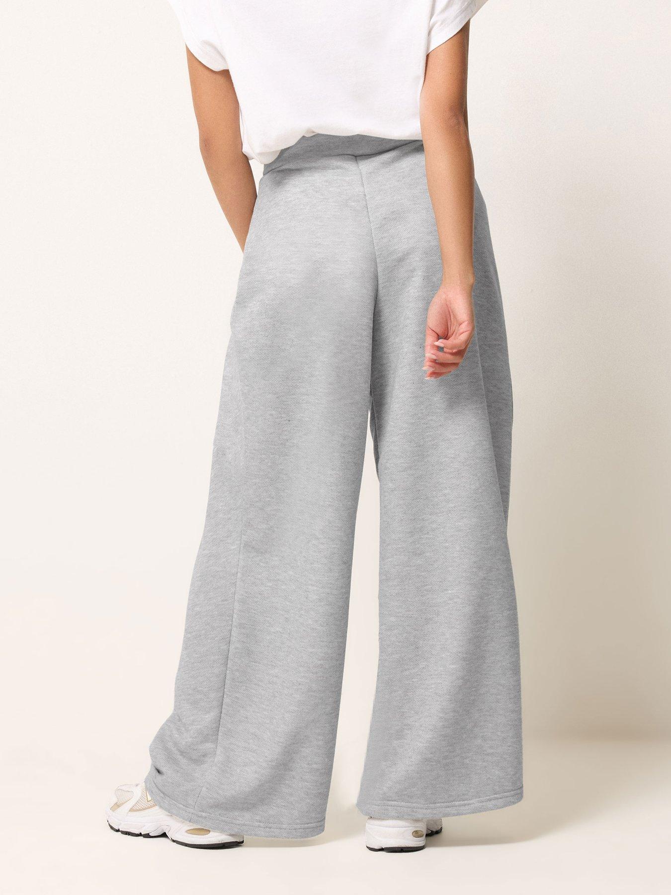 Image 2 of 5 of PixieGirl Petite Pleat Wrap Wide Leg Trousers - Grey
