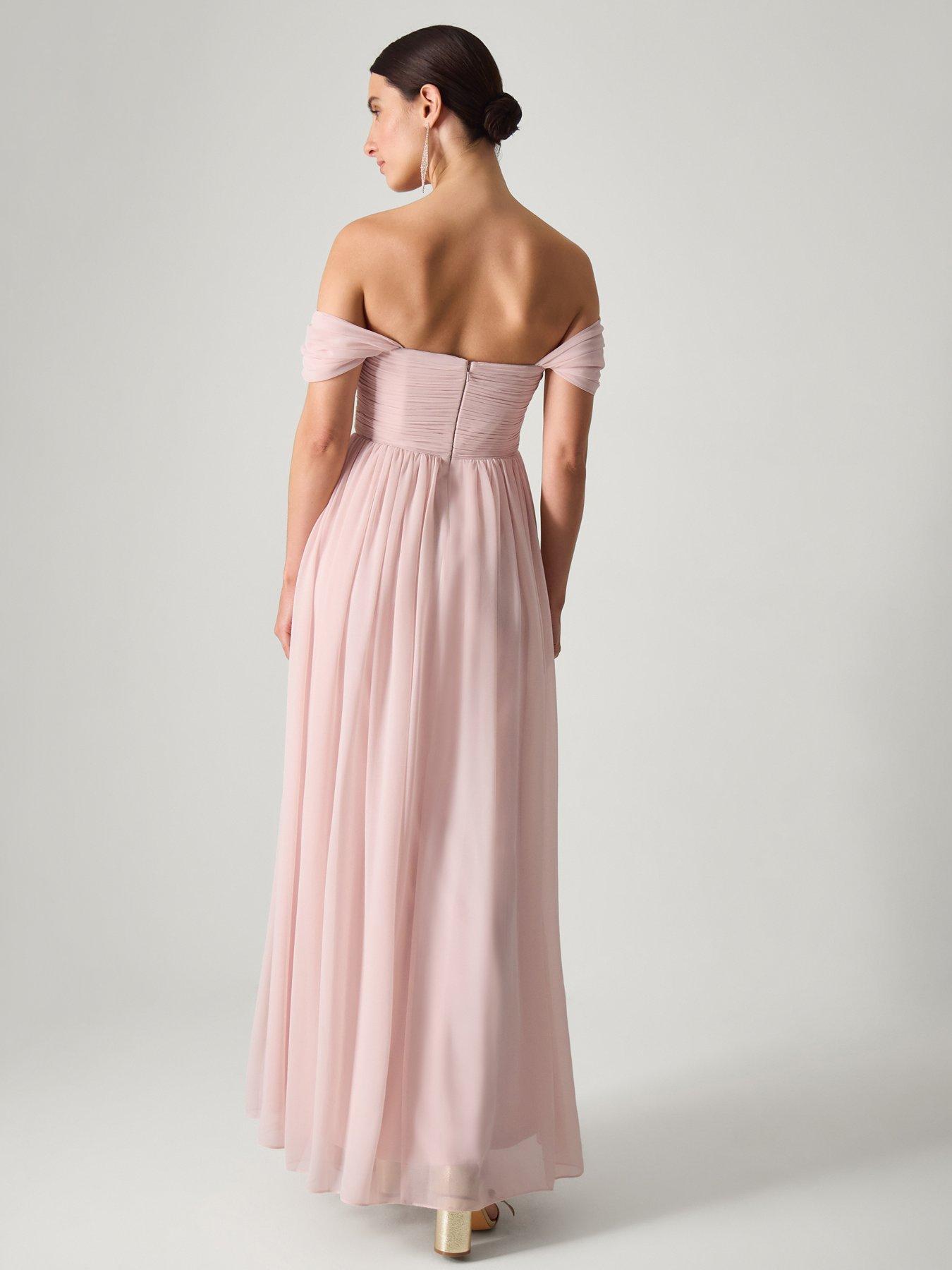 Image 2 of 5 of Monsoon Evelyn Bandeau Dress - Pink