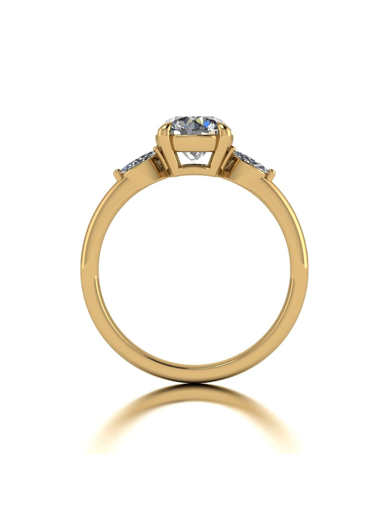 Image 2 of 5 of Moissanite 9ct Gold Lady Lynsey Moissanite Solitaire Ring