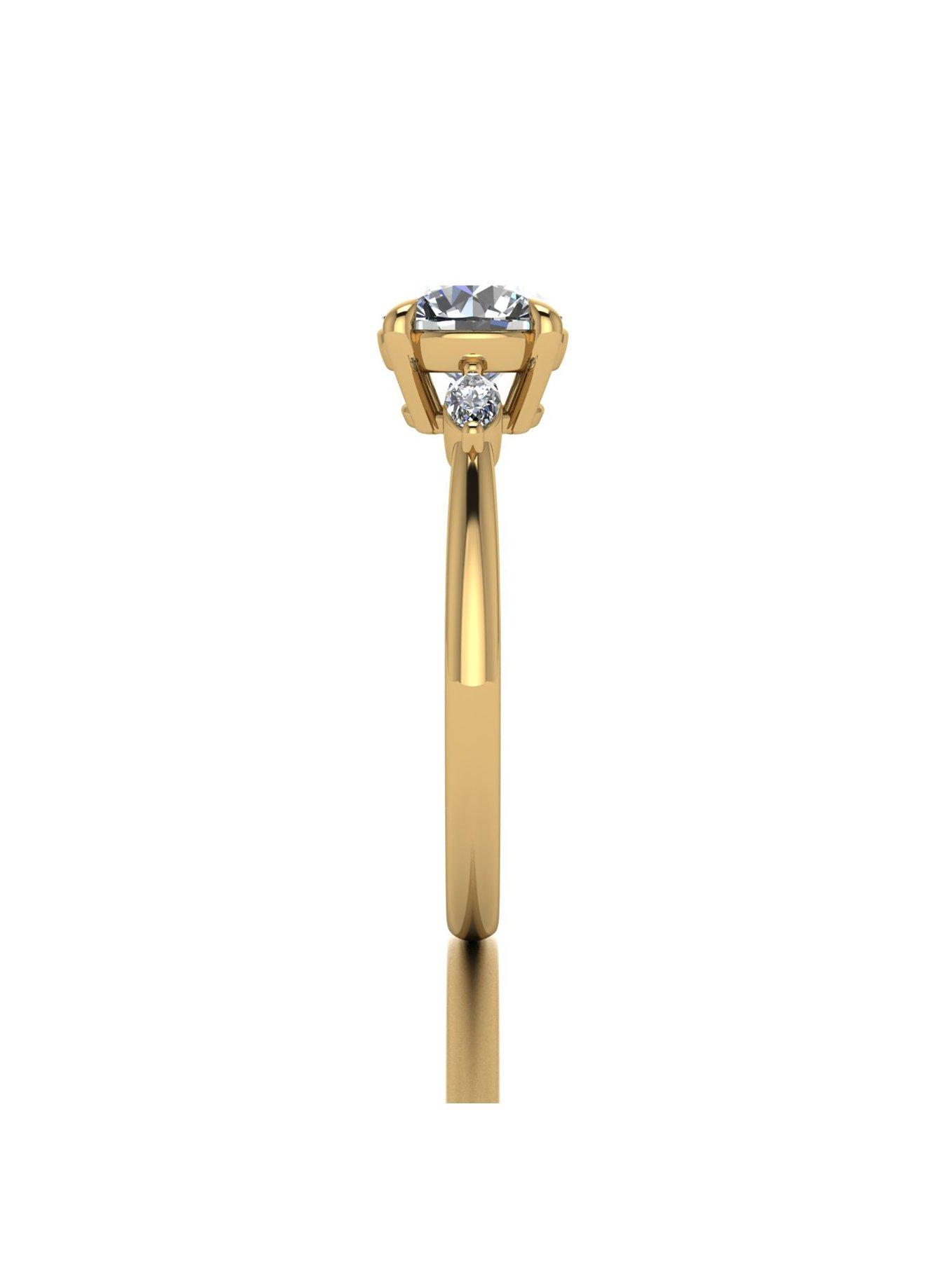 Image 3 of 5 of Moissanite 9ct Gold Lady Lynsey Moissanite Solitaire Ring