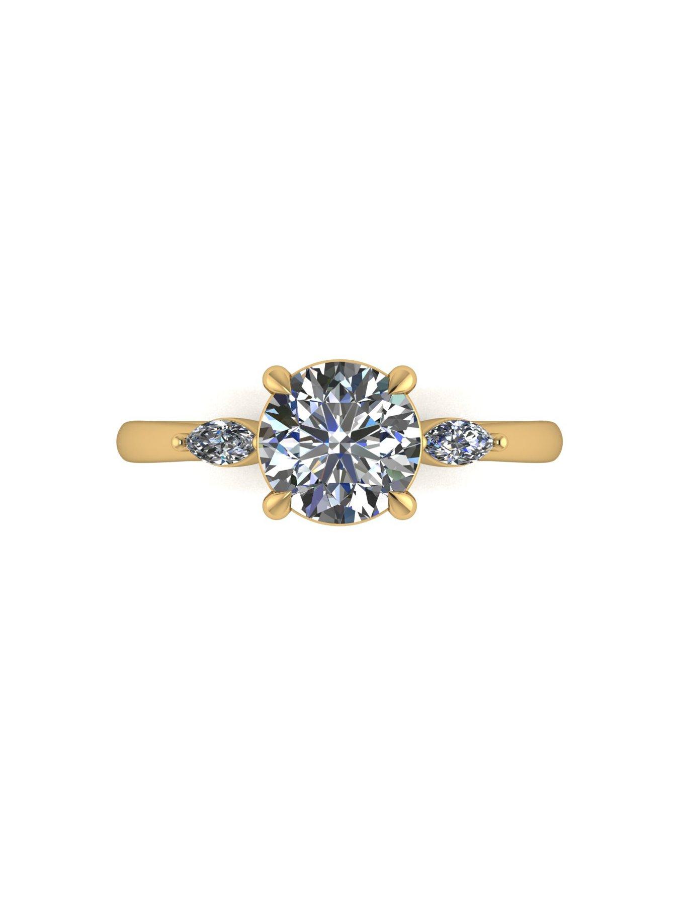 Image 4 of 5 of Moissanite 9ct Gold Lady Lynsey Moissanite Solitaire Ring