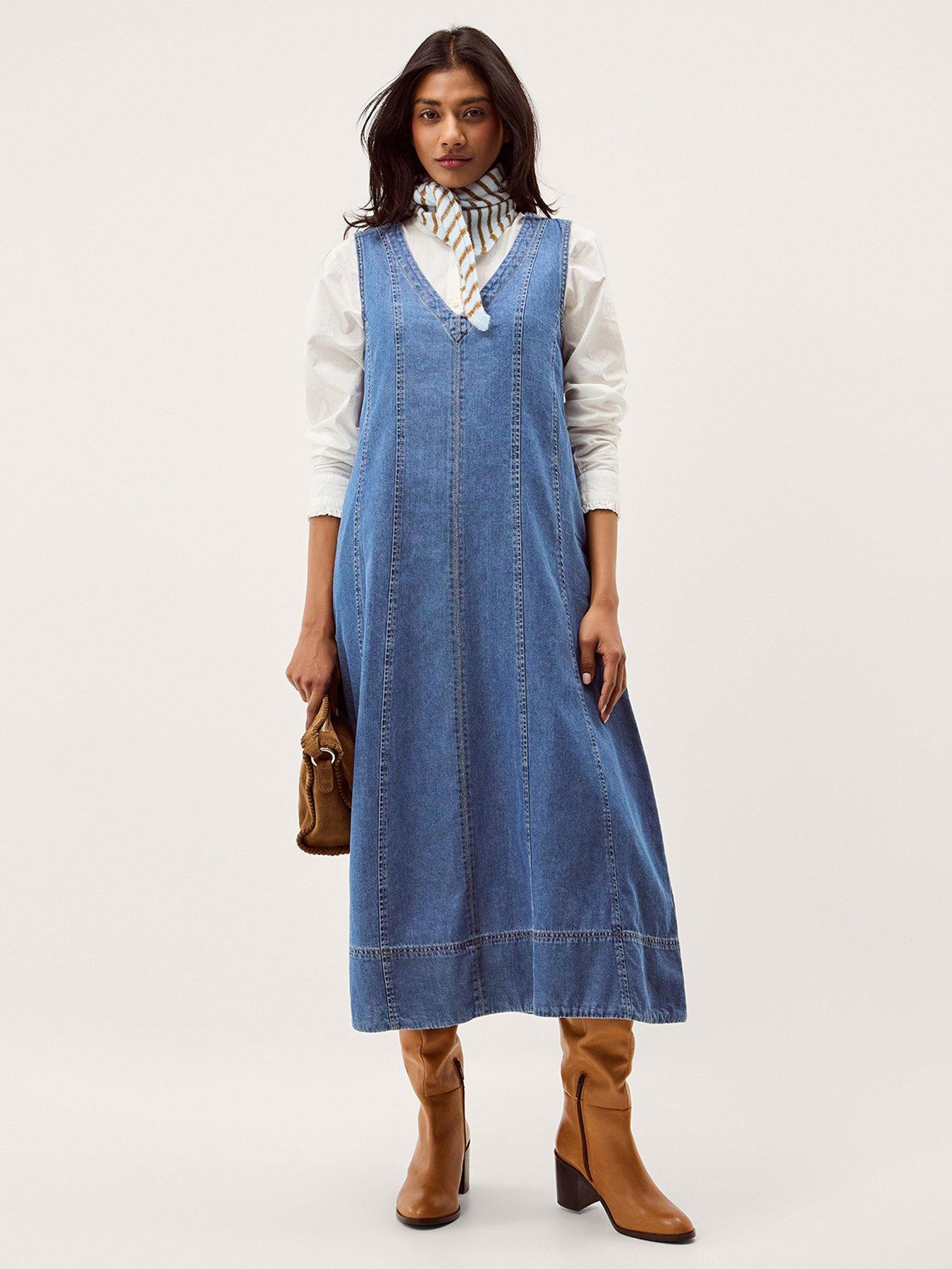 Monsoon Tessa Denim Dress - Blue