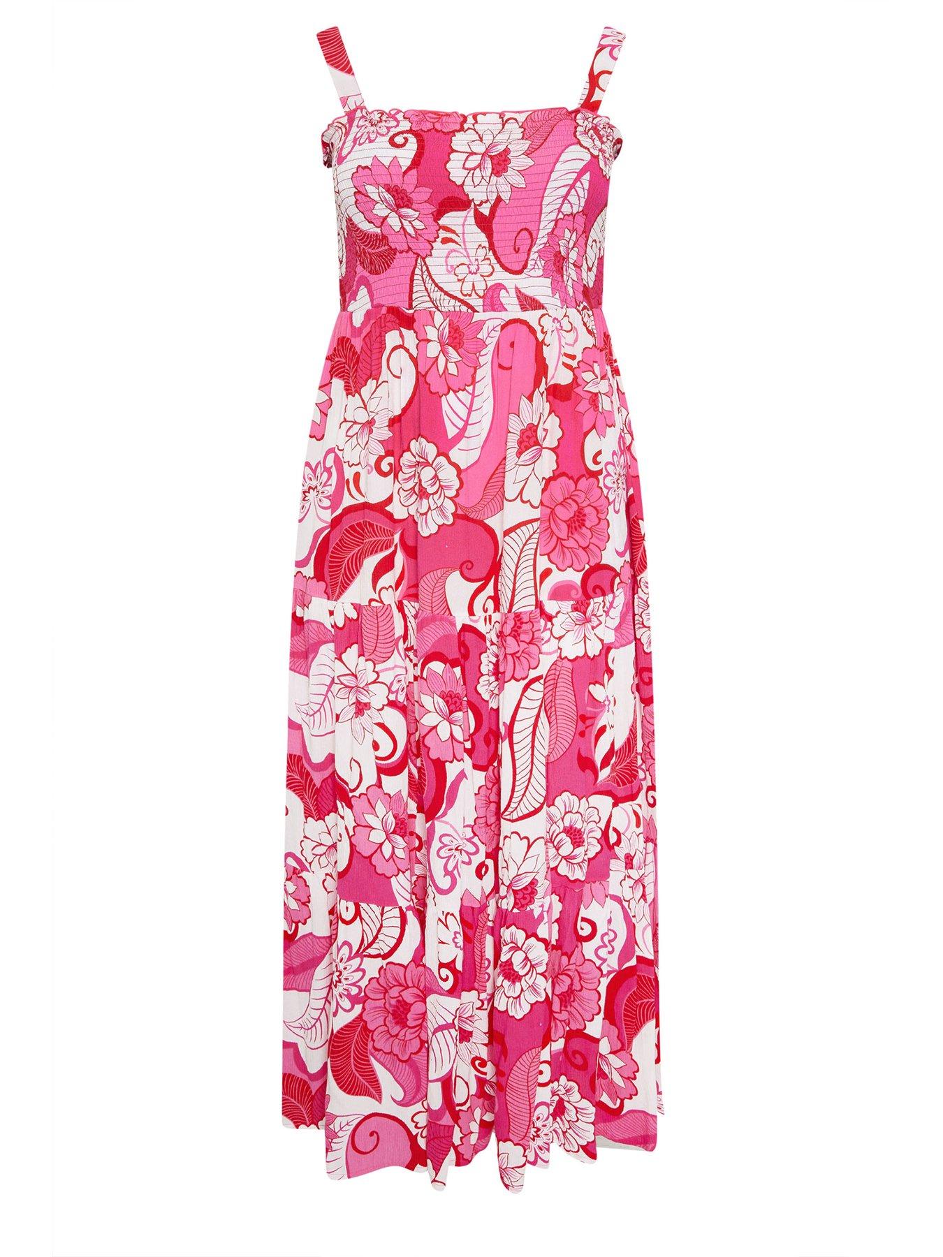 Image 5 of 5 of Yours Curve Shirred Strappy Maxi Dress
