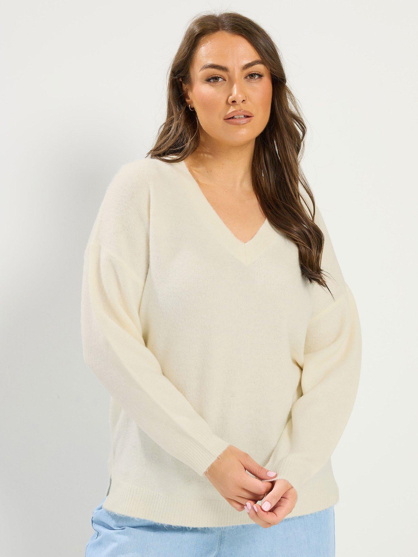 Yours Curve V-neck Soft Touch Jumper