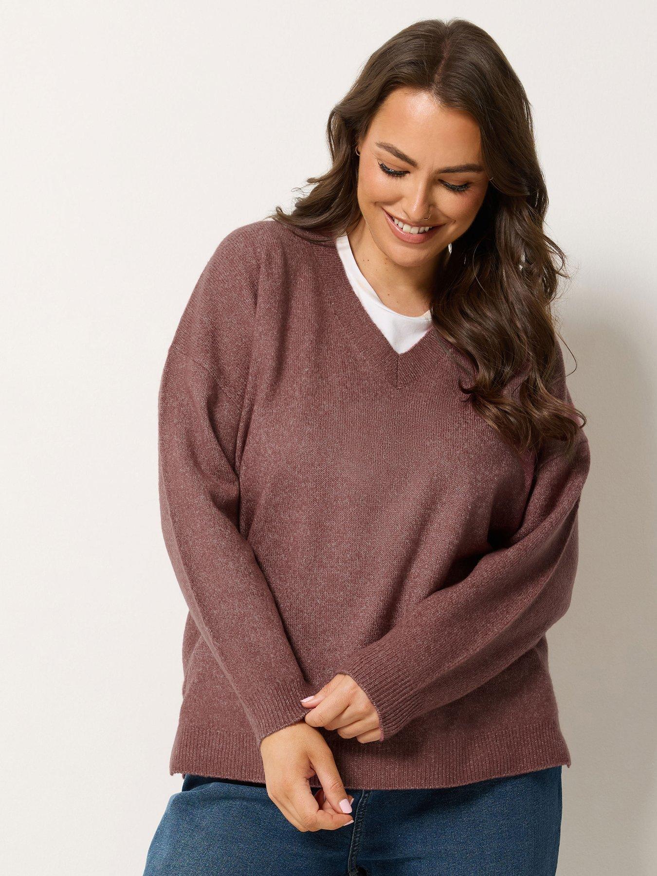 Yours Curve V-neck Soft Touch Jumper