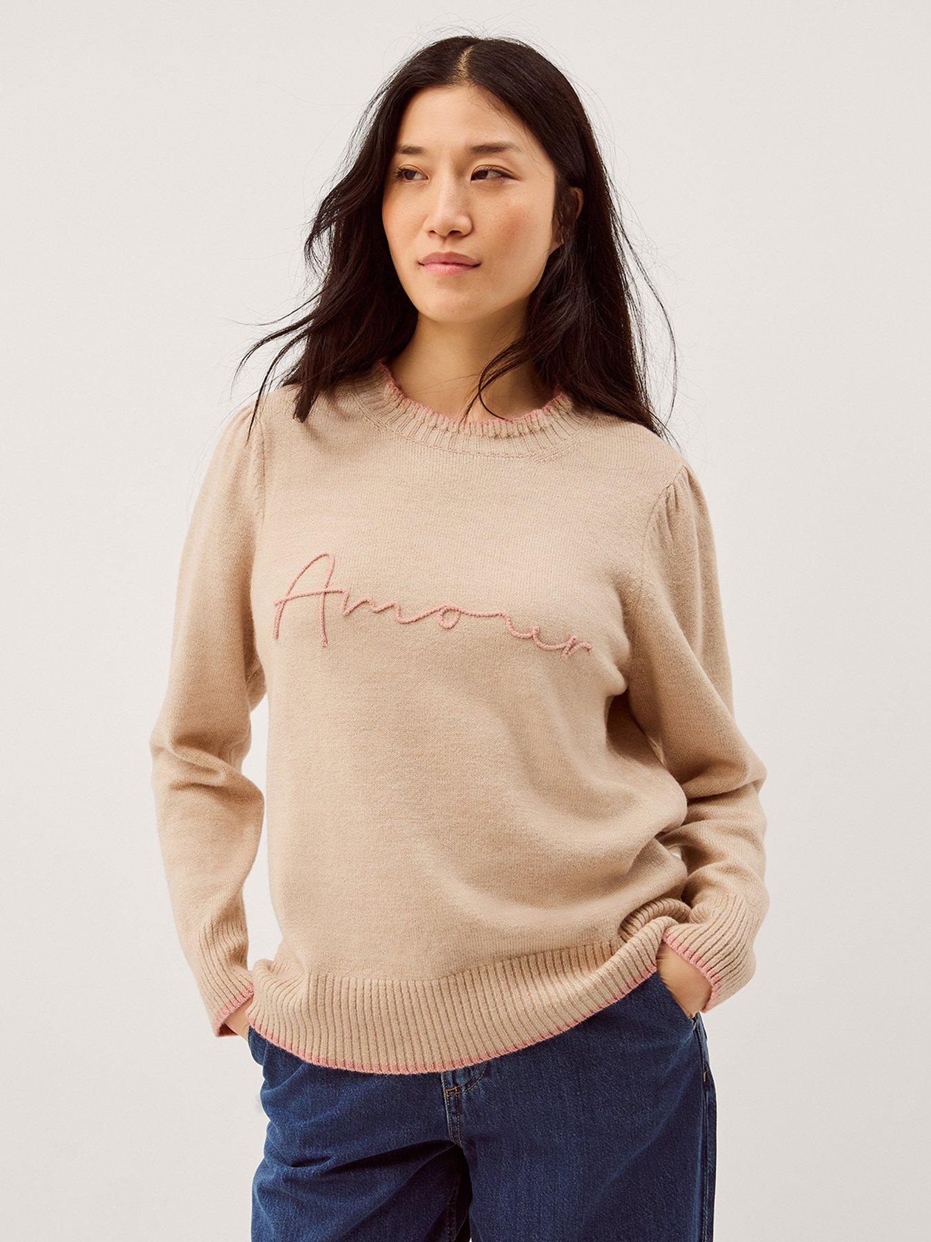 Monsoon Ami Amour Jumper - Cream