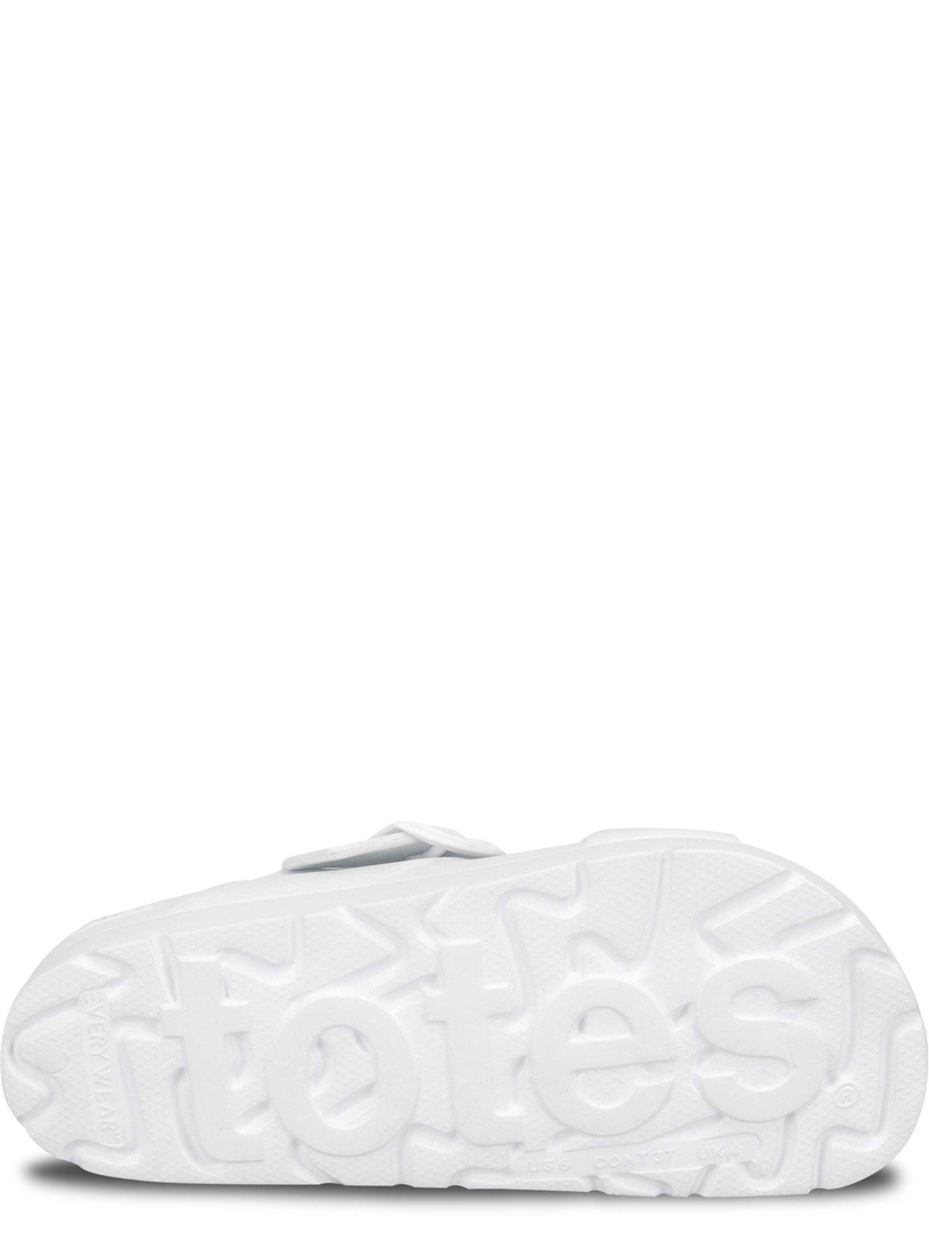 Image 4 of 6 of TOTES Solbounce Ladies Cross Front Buckle Slider - White