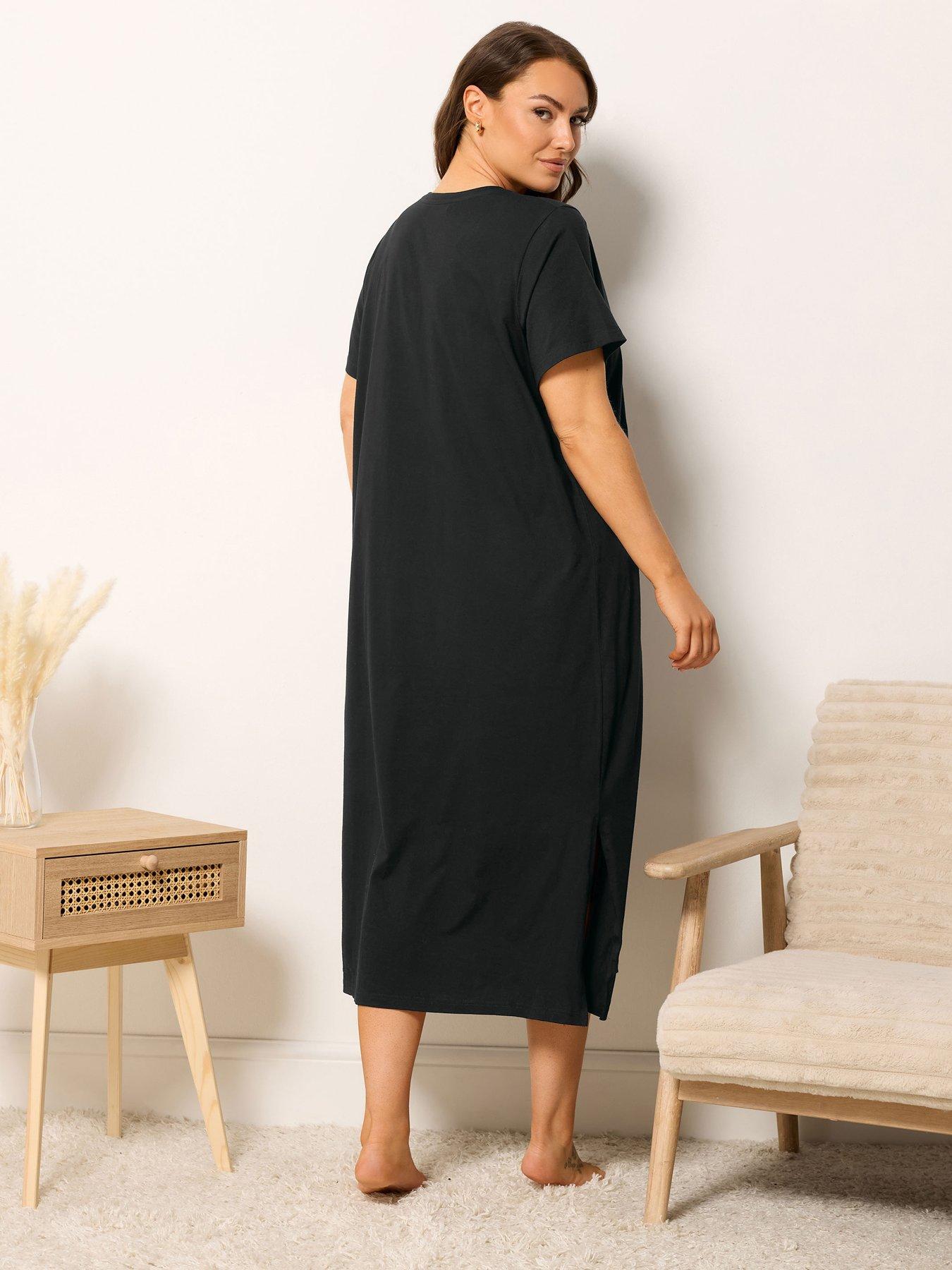 Image 2 of 4 of Yours Curve 2 Pack Floral Midaxi Nightdress