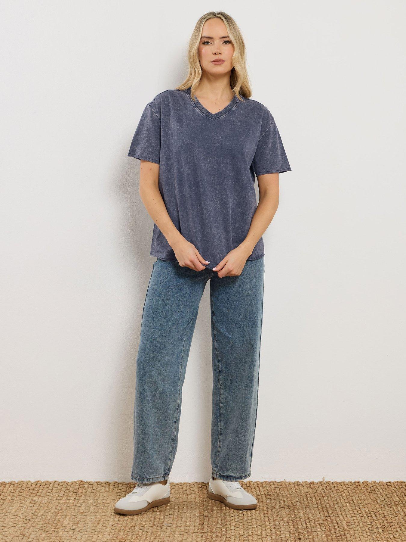 Image 3 of 5 of Long Tall Sally Tall Acid Wash Oversized Sweat