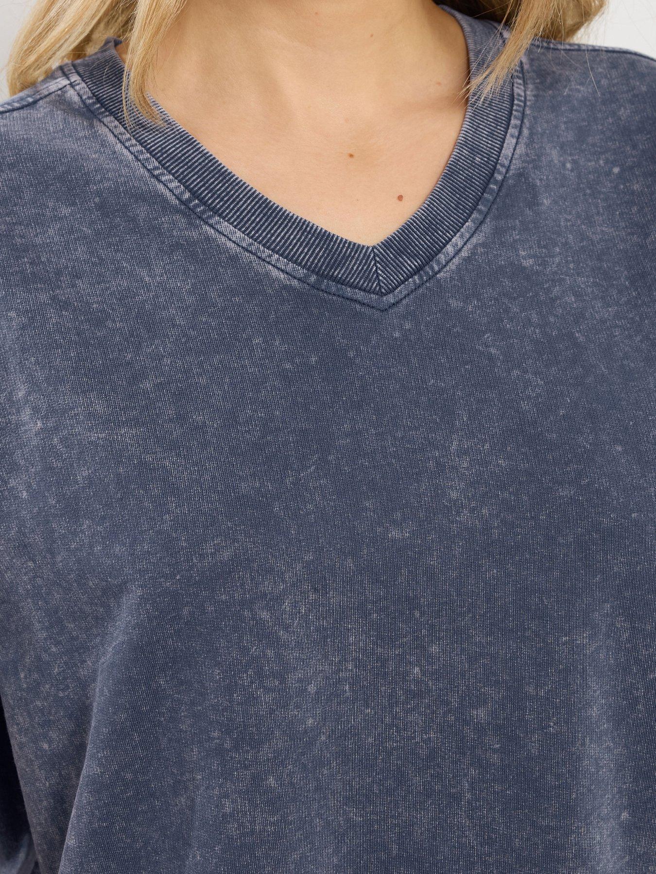 Image 4 of 5 of Long Tall Sally Tall Acid Wash Oversized Sweat