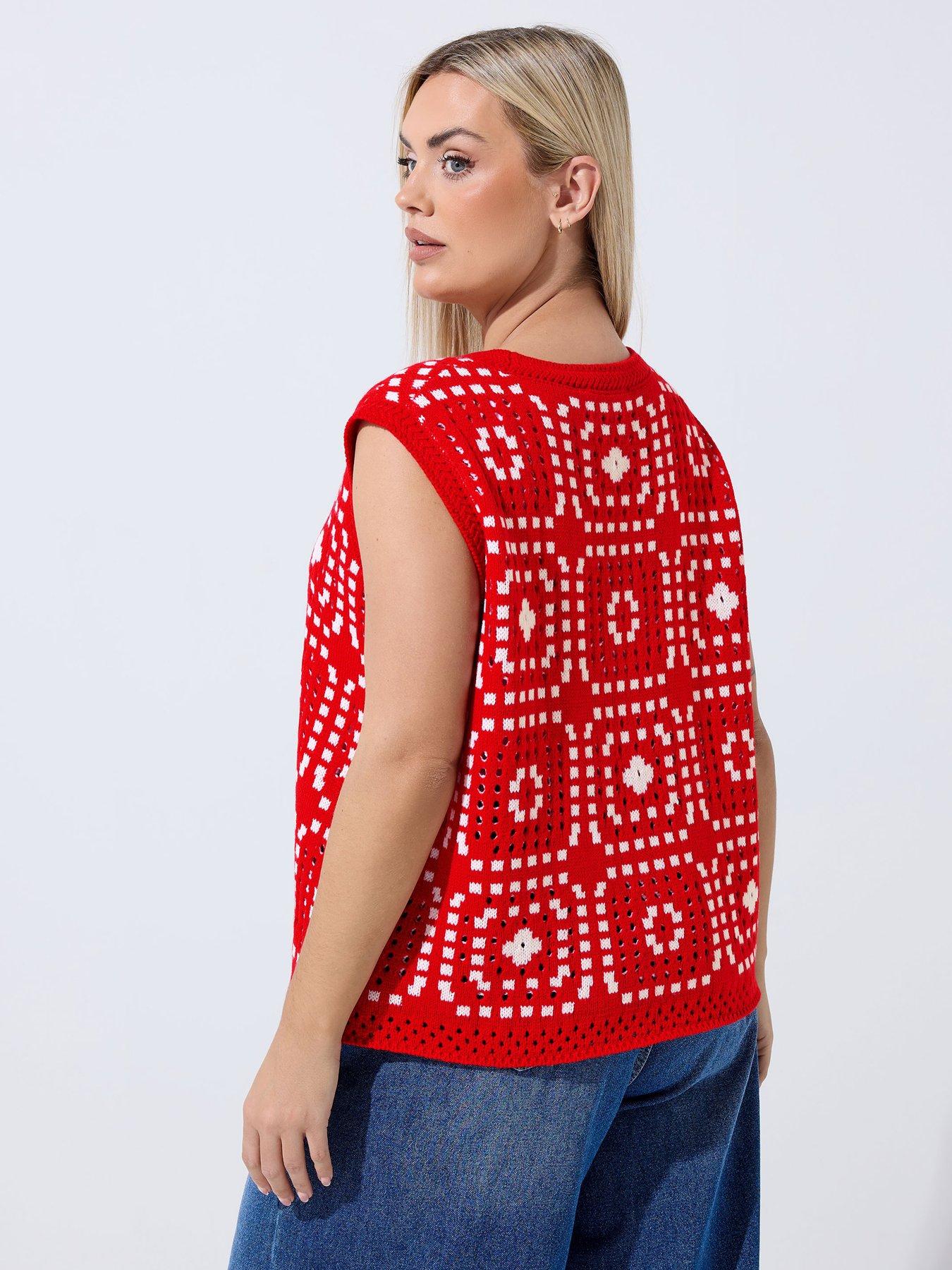 Image 2 of 5 of Yours Curve Crochet Vest