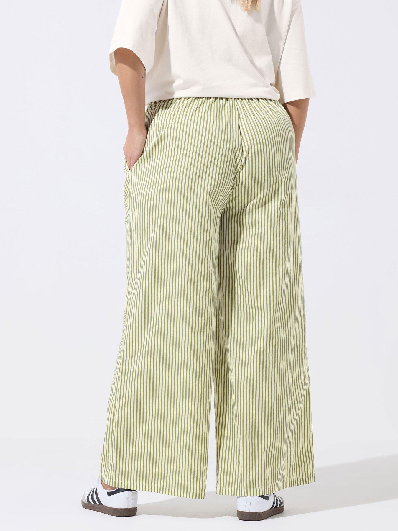 Image 2 of 5 of Yours Curve Striped Trouser