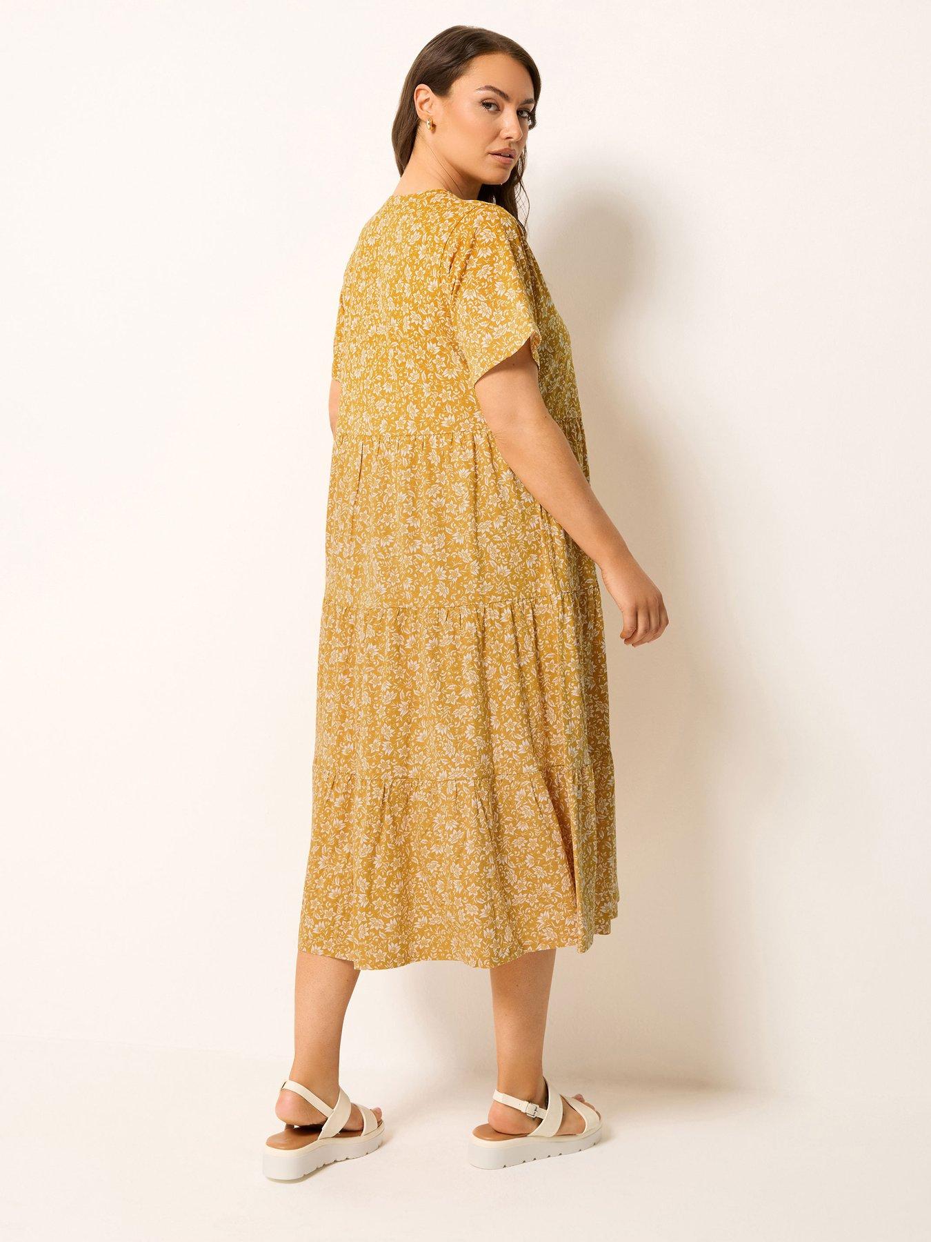 Image 2 of 5 of Yours Curve Cotton Tierred Dress