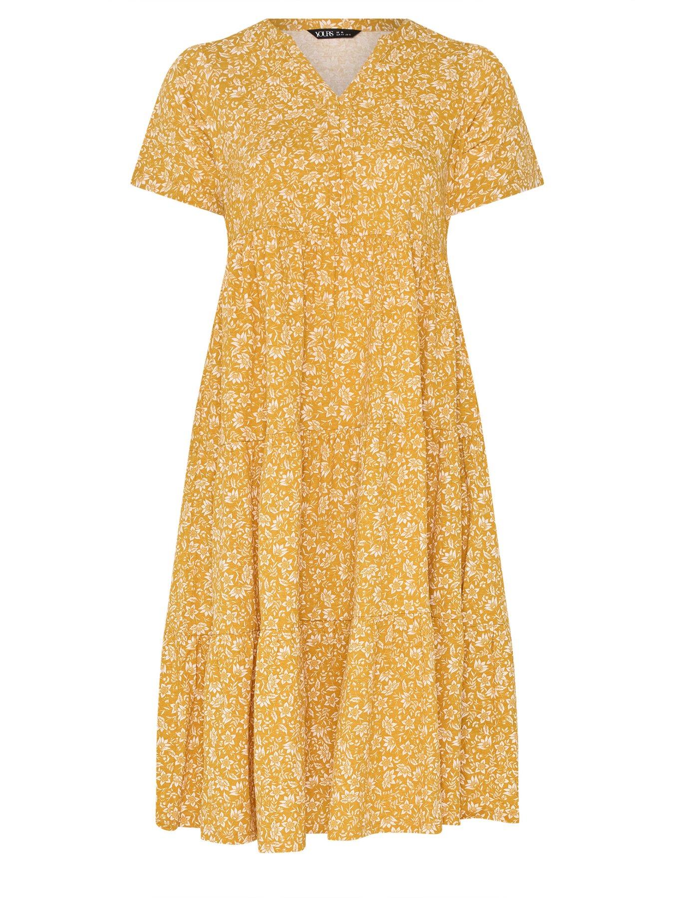 Image 5 of 5 of Yours Curve Cotton Tierred Dress