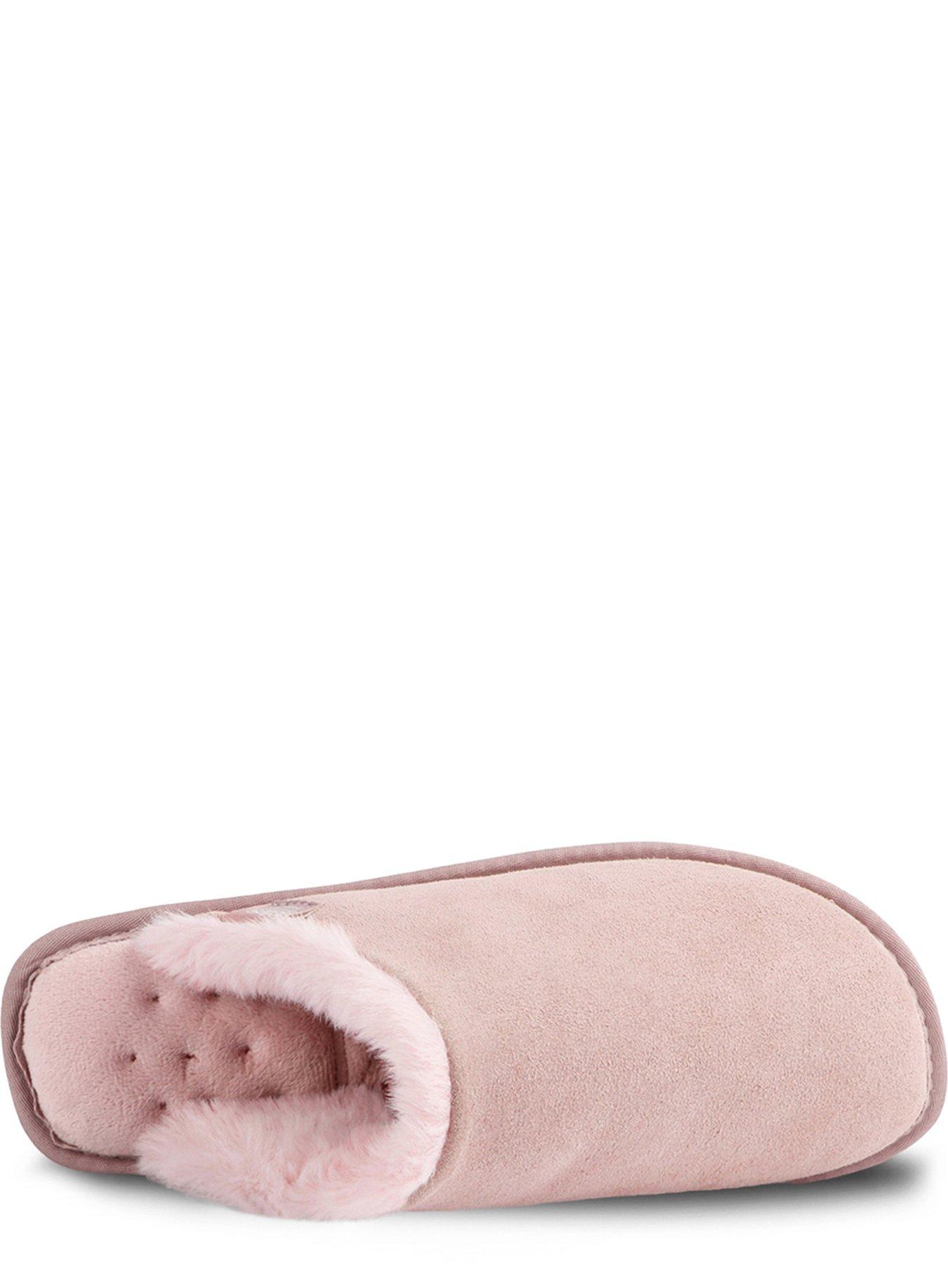 Image 3 of 5 of Totes Isotoner Isotoner Ladies Real Suede Mule - Pink
