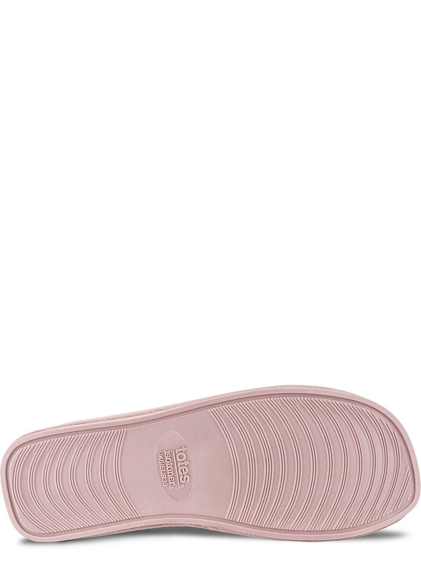 Image 4 of 5 of Totes Isotoner Isotoner Ladies Real Suede Mule - Pink