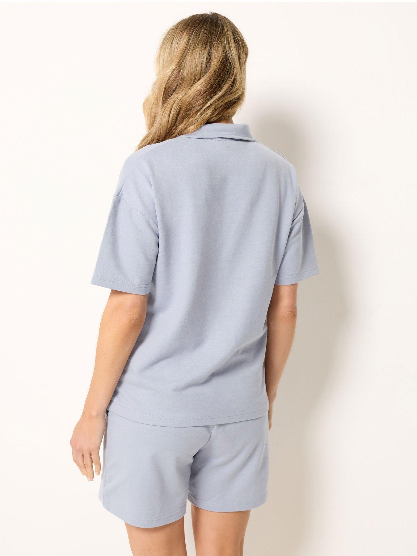 Image 2 of 5 of Long Tall Sally Embroidery Shirred Waist Shirt - Blue
