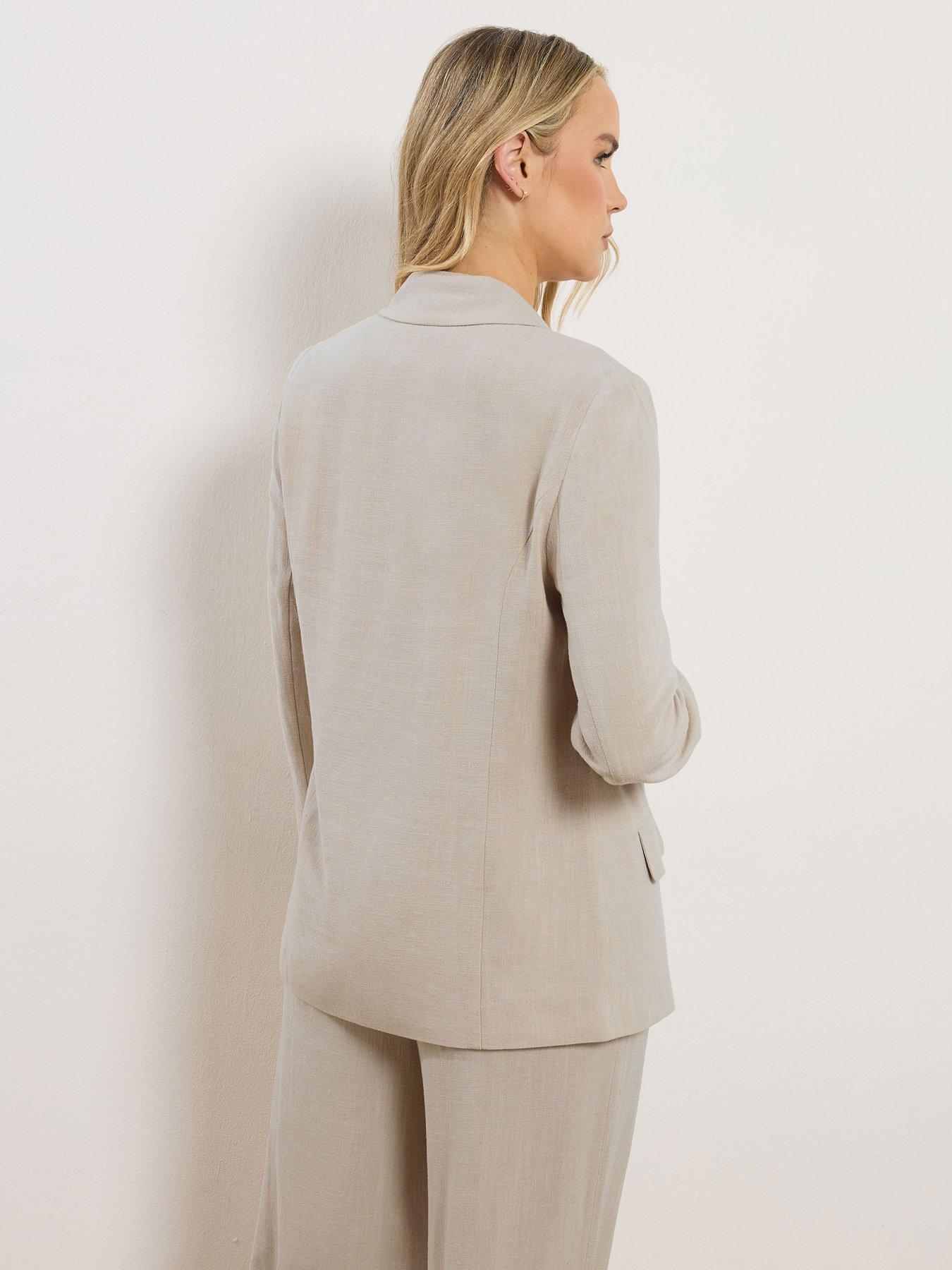 Image 2 of 5 of Long Tall Sally Tall Linen Blend Blazer