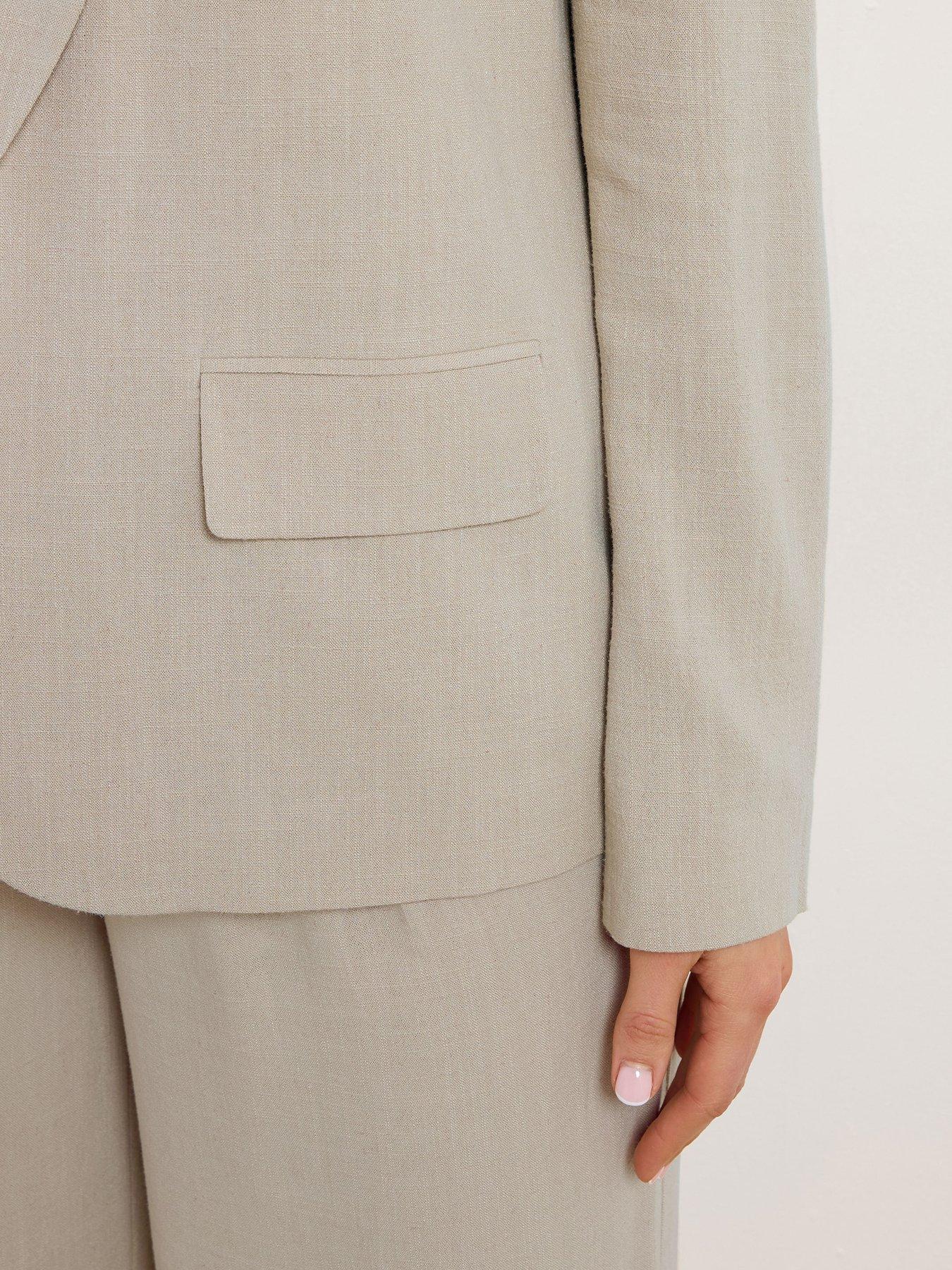 Image 4 of 5 of Long Tall Sally Tall Linen Blend Blazer