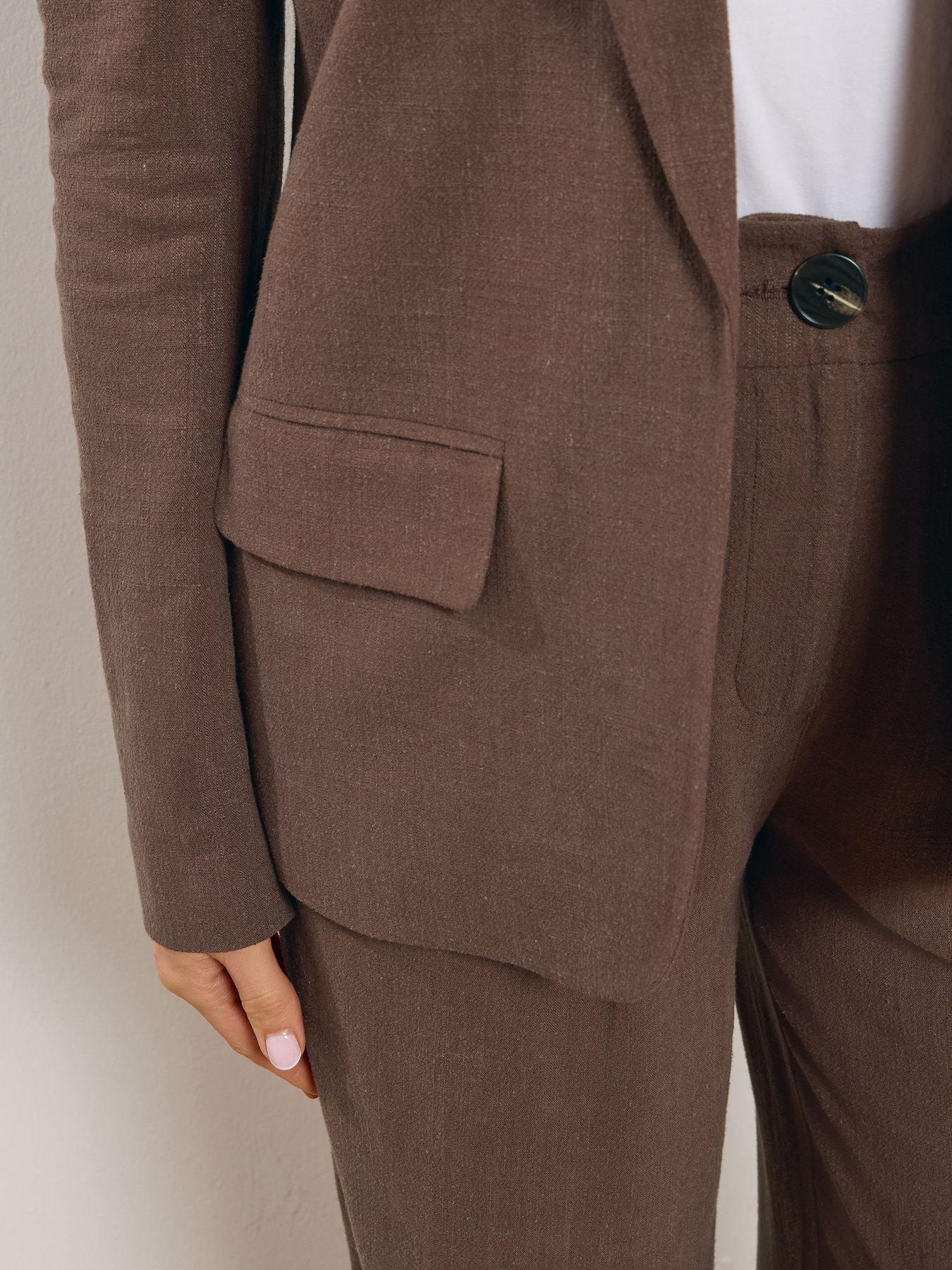 Image 4 of 5 of Long Tall Sally Tall Linen Blend Blazer