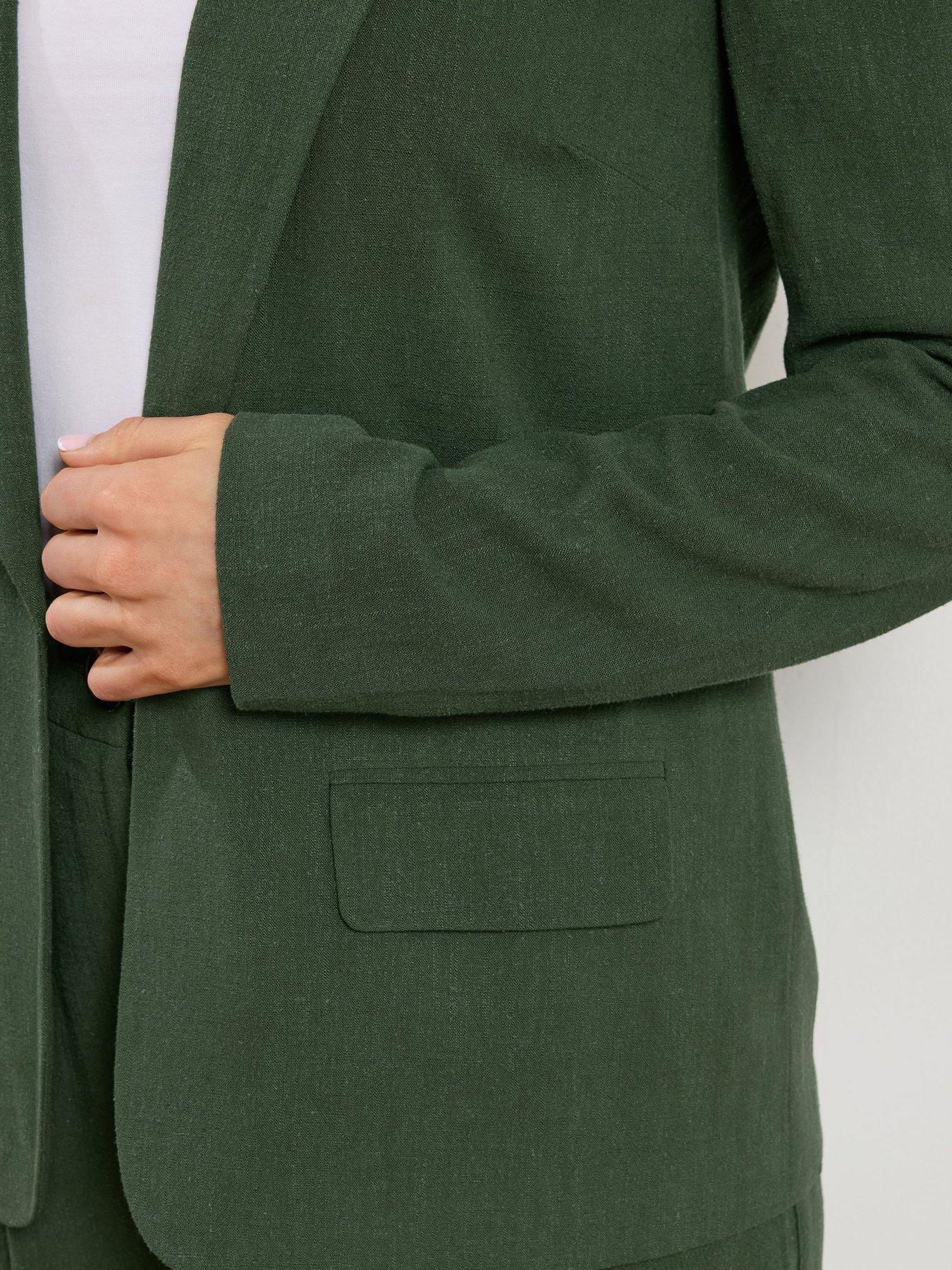 Image 4 of 5 of Long Tall Sally Tall Linen Blend Blazer