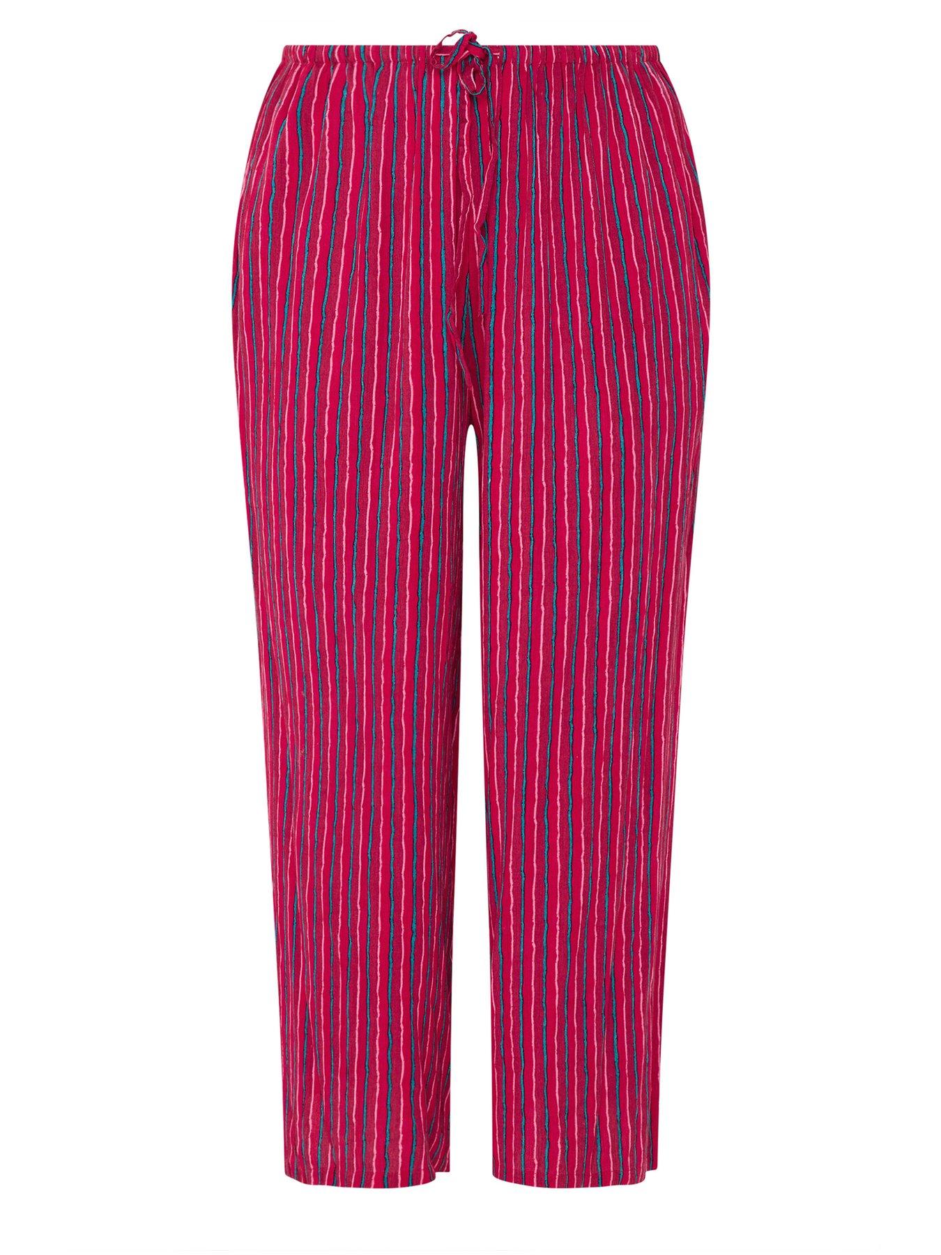 Image 5 of 5 of Yours Curve Crinkle Stripe Trousers