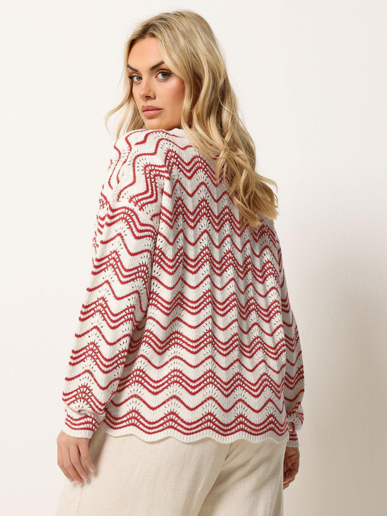 Image 2 of 5 of Yours Curve Wave Pointelle Cardigan