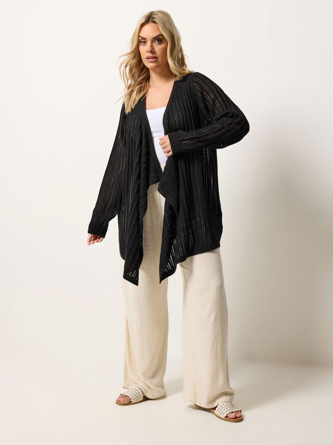 Image 3 of 5 of Yours Curve Longline Waterfall Cardigan