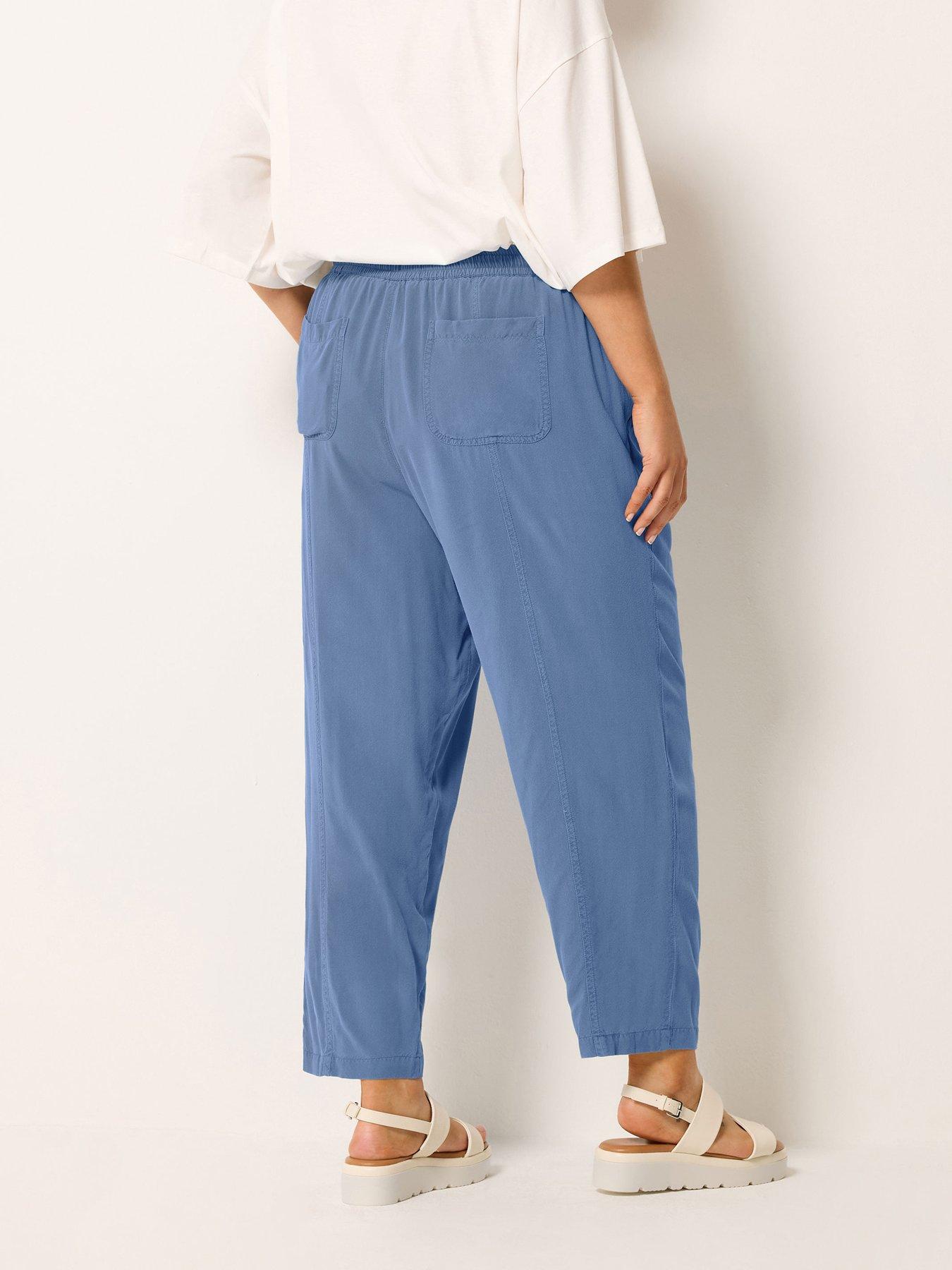 Image 2 of 5 of Yours Curve Chambray Barrel Trousers