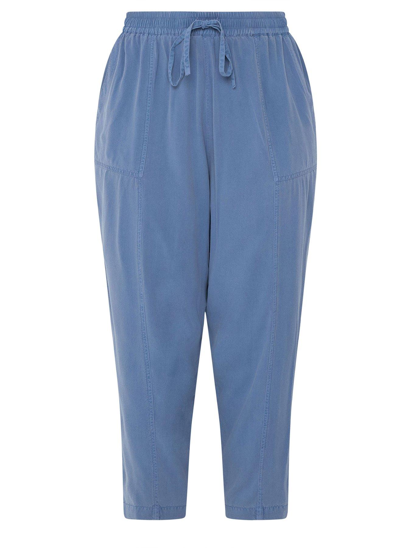 Image 5 of 5 of Yours Curve Chambray Barrel Trousers