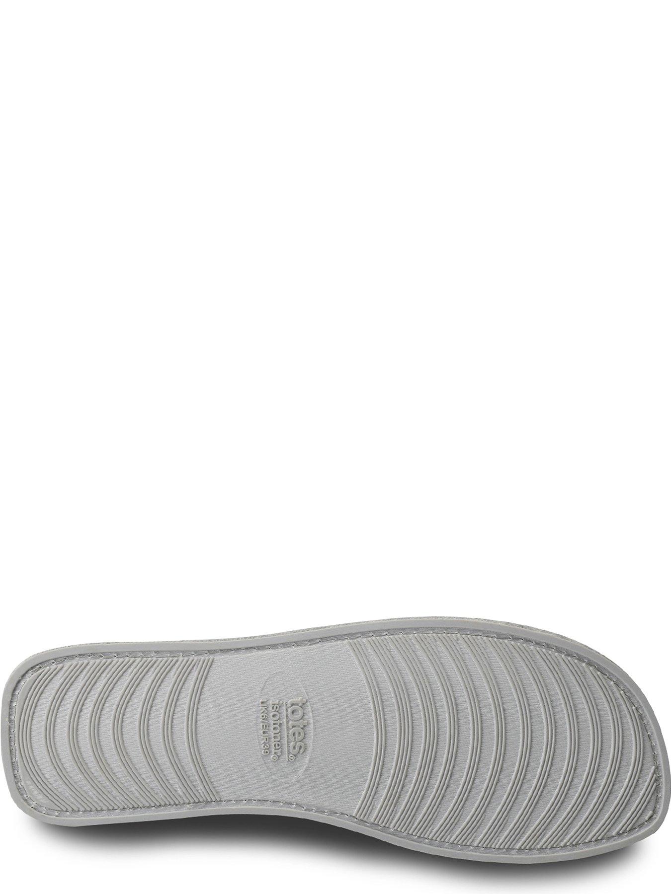 Image 4 of 5 of Totes Isotoner Isotoner Ladies Marl Cross Strap Slipper - Grey