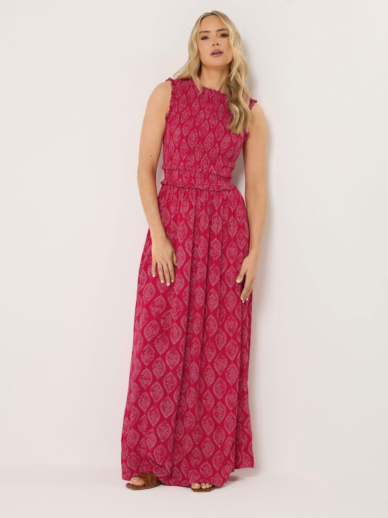Image 1 of 5 of Long Tall Sally Tall Shirred Sleeveless Maxi Dress