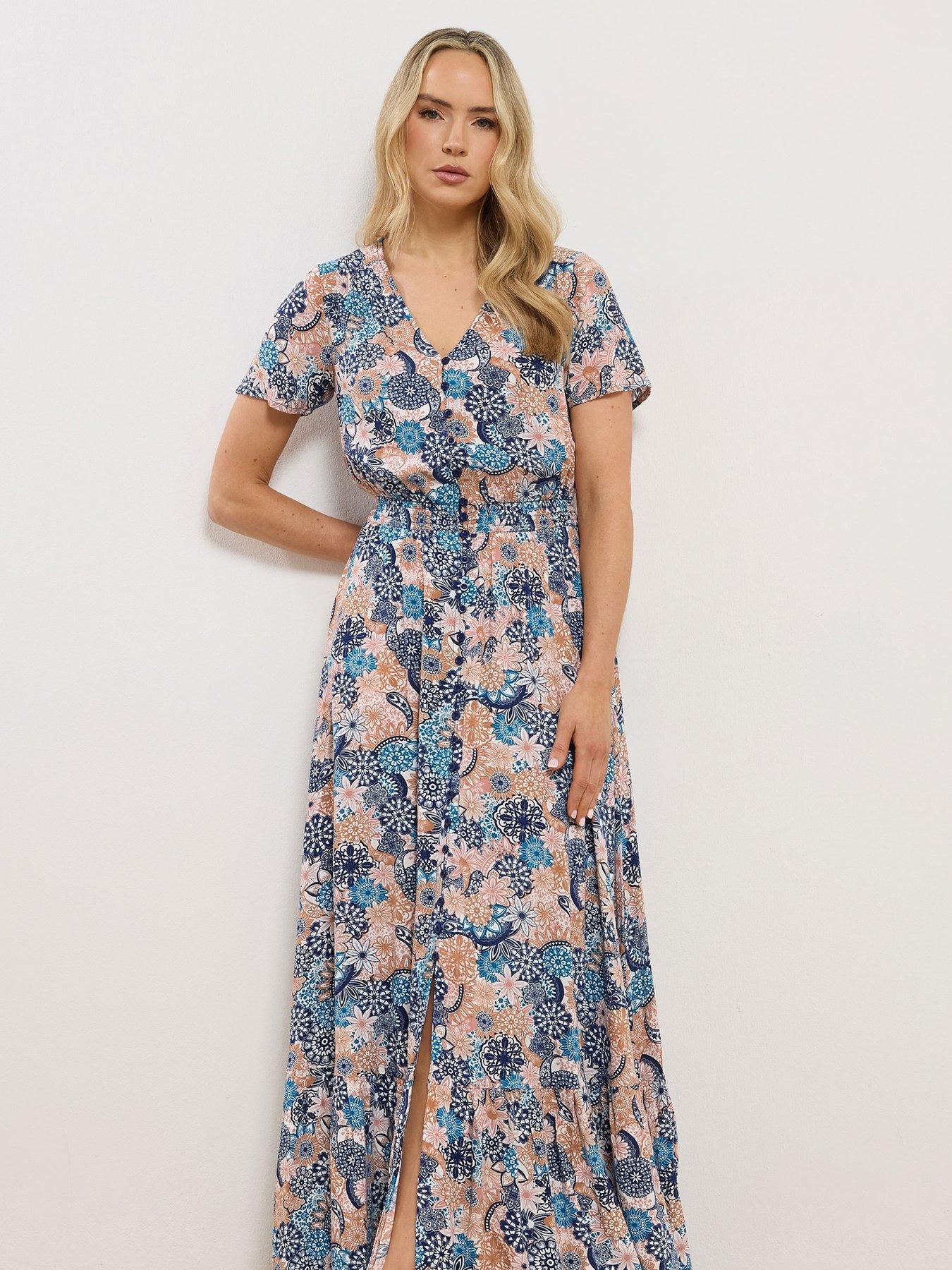 Long Tall Sally Tall Boho Floral Button Through Maxi Dress | Very