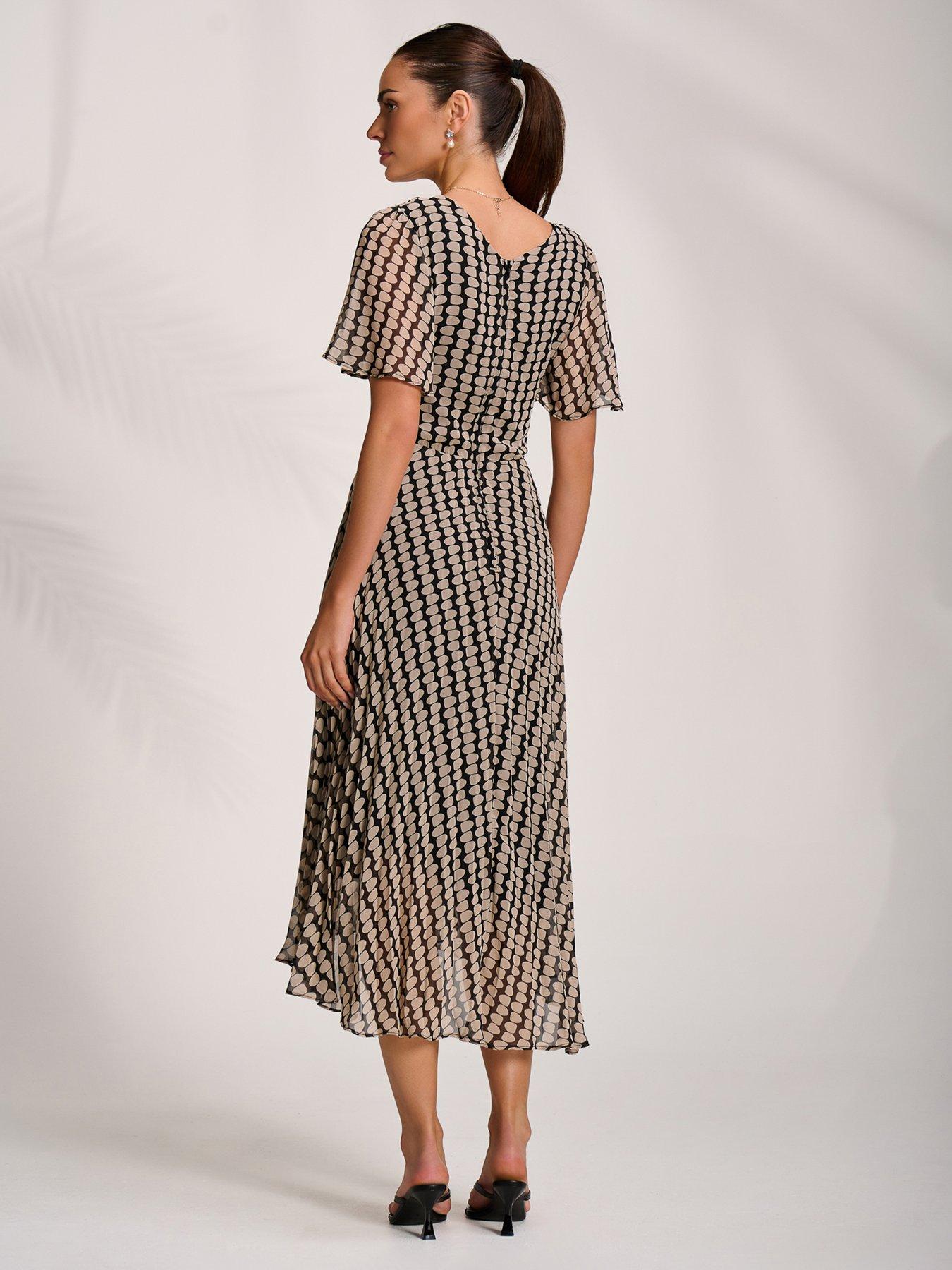 Jolie Moi Pleated Chiffon Maxi Dress - Grey | Very