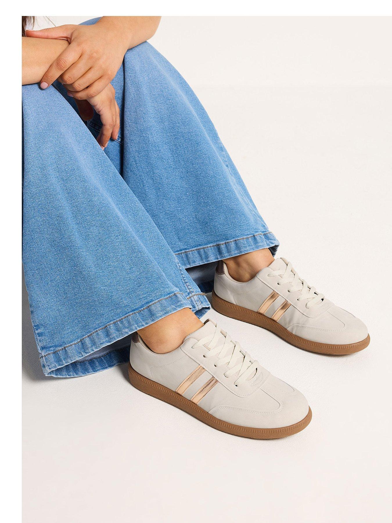 Yours Extra Wide Fit Retro Stripe Trainer