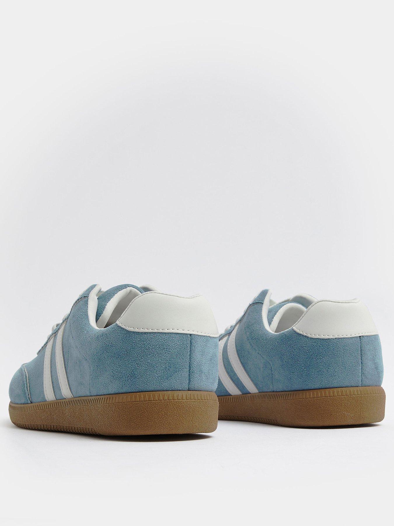 Image 3 of 4 of Yours Extra Wide Fit Retro Stripe Trainer