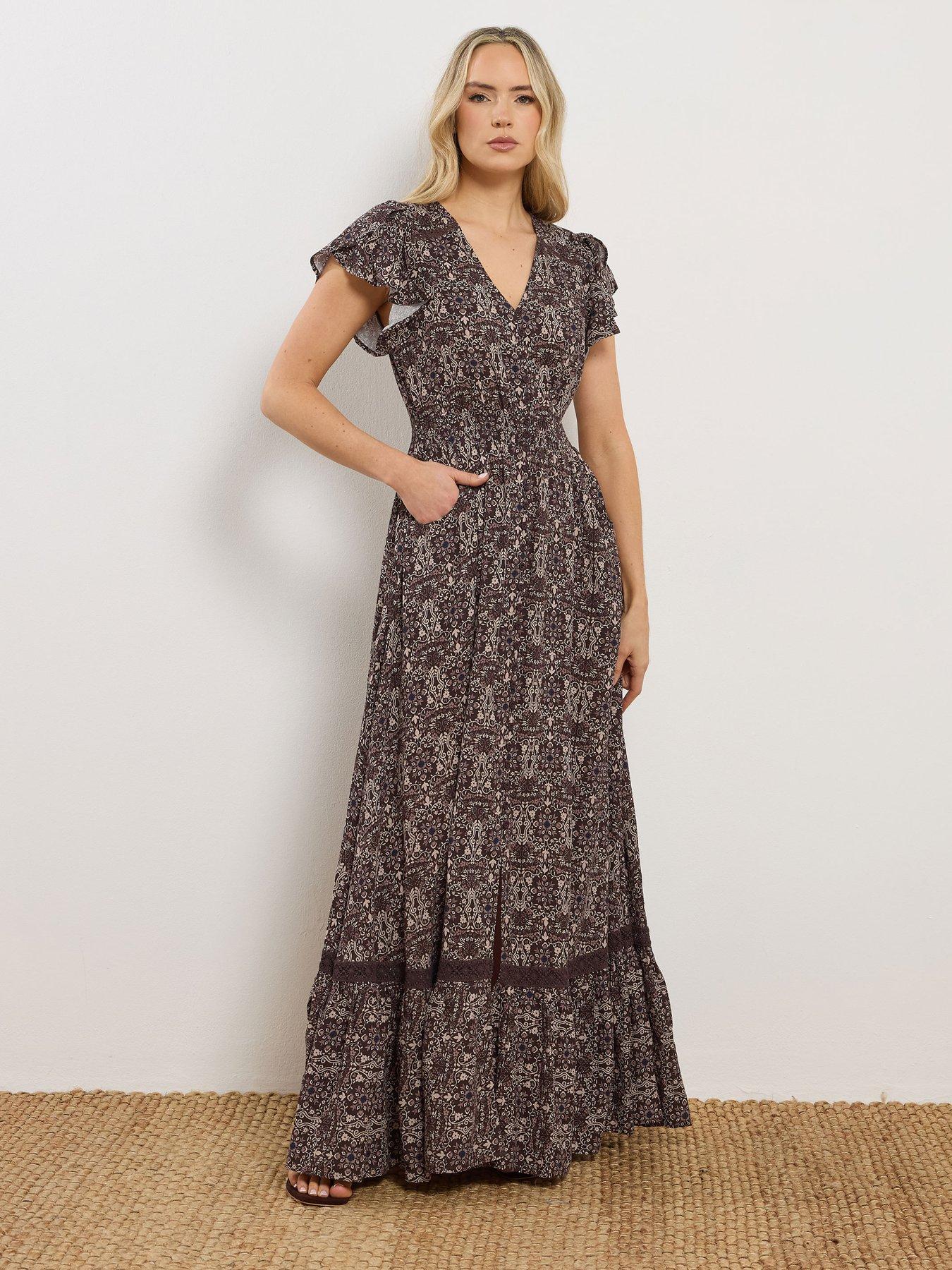 Image 3 of 4 of Long Tall Sally Tall Button Through Maxi Dress