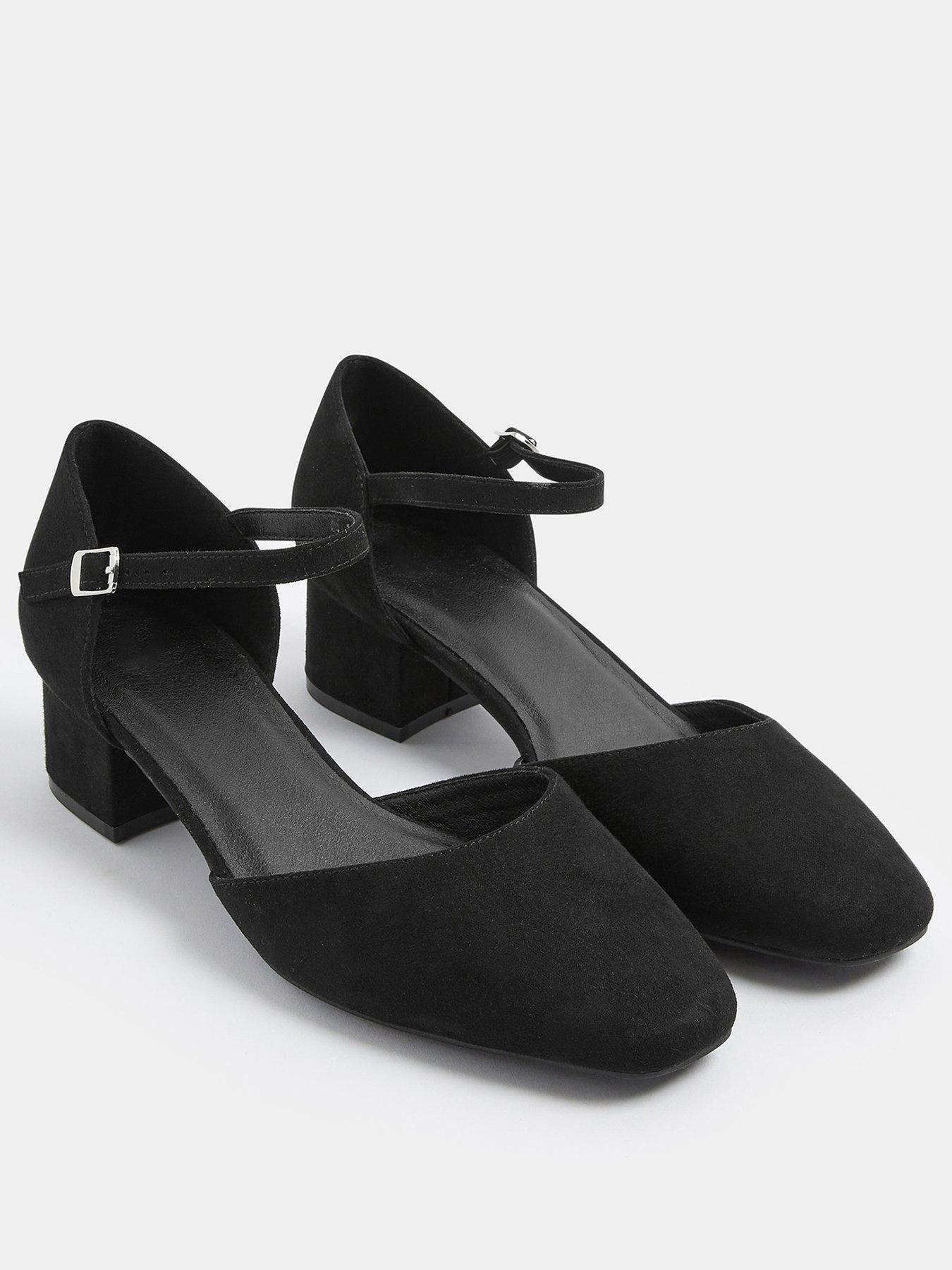 Image 2 of 4 of Yours Extra Wide Fit Square Toe Block Heels - Black