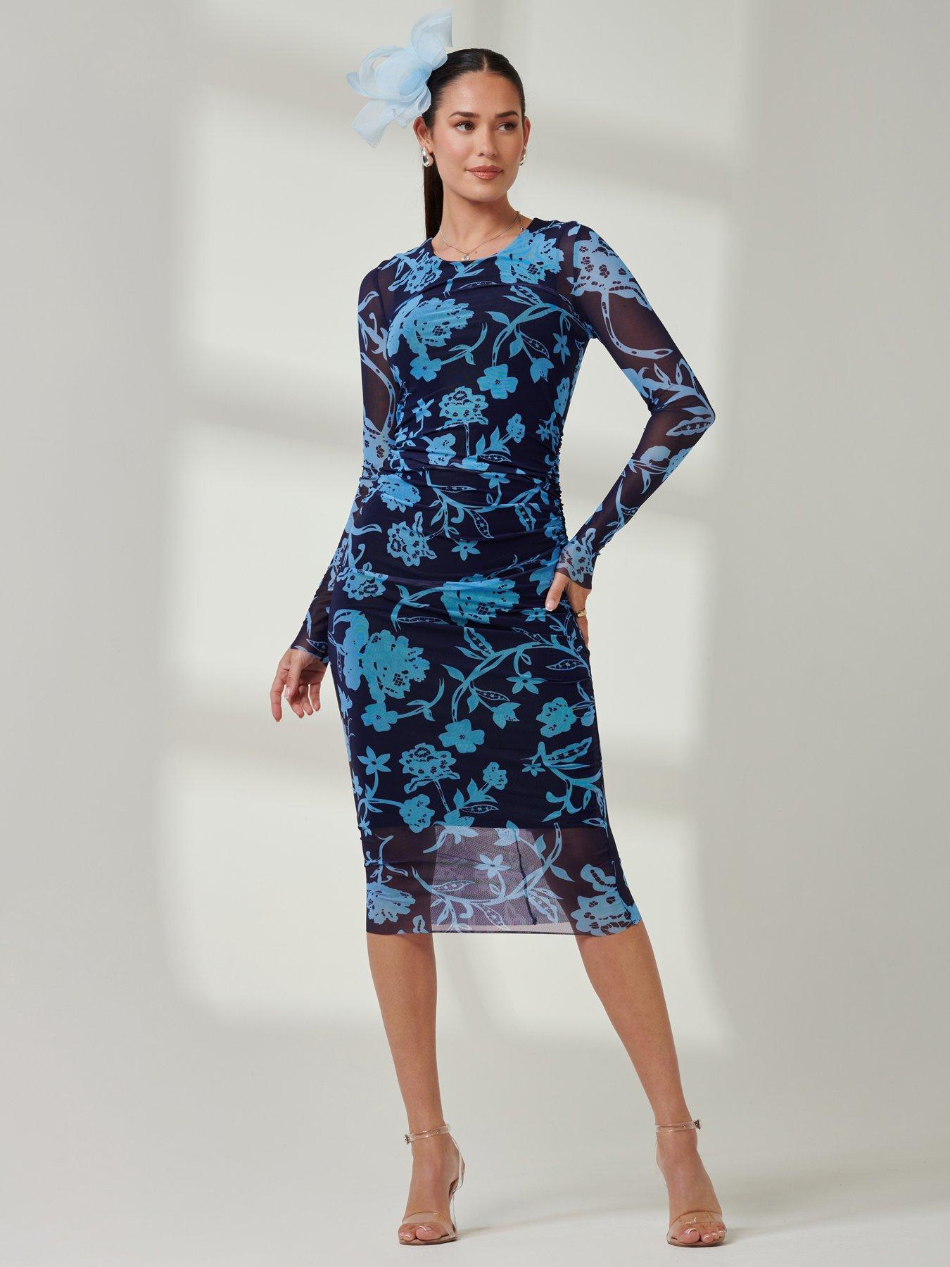 Jolie Moi Wrap Front Frill Detail Maxi Dress