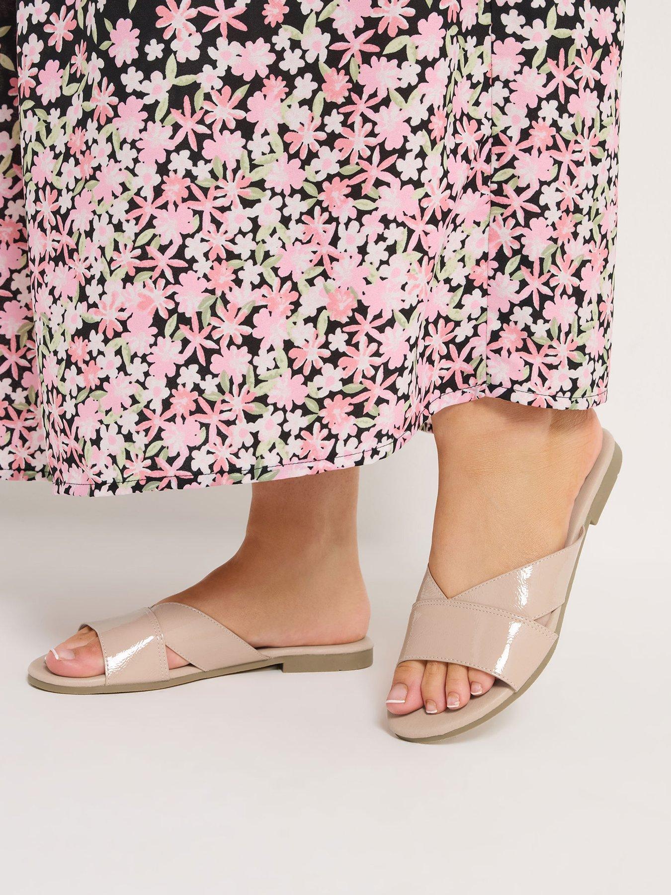 Image 1 of 4 of Yours Extra Wide Fit V Cut Mule