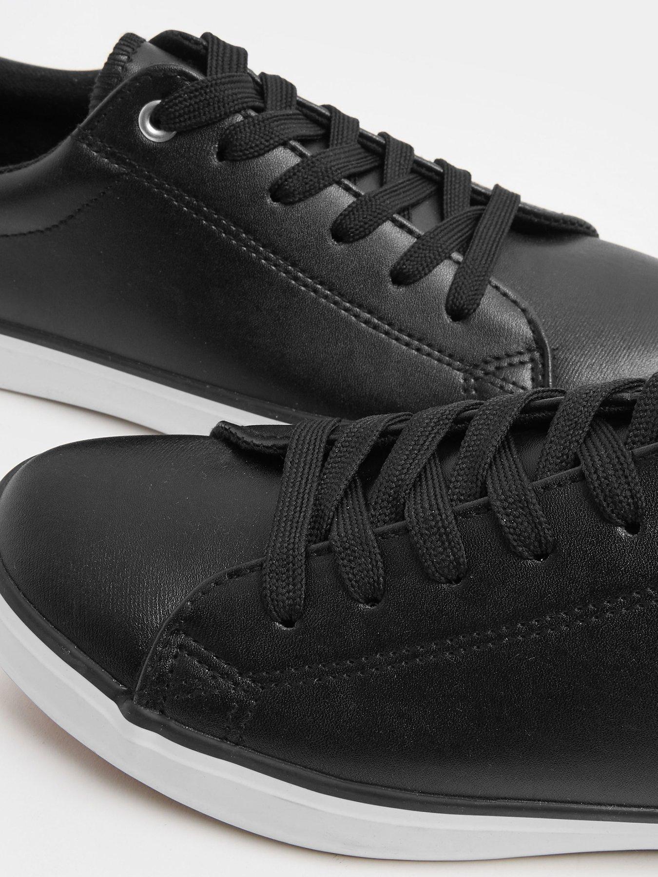 Yours Extra Wide Fit Slimsole Lace Up Trainers - Black | Very