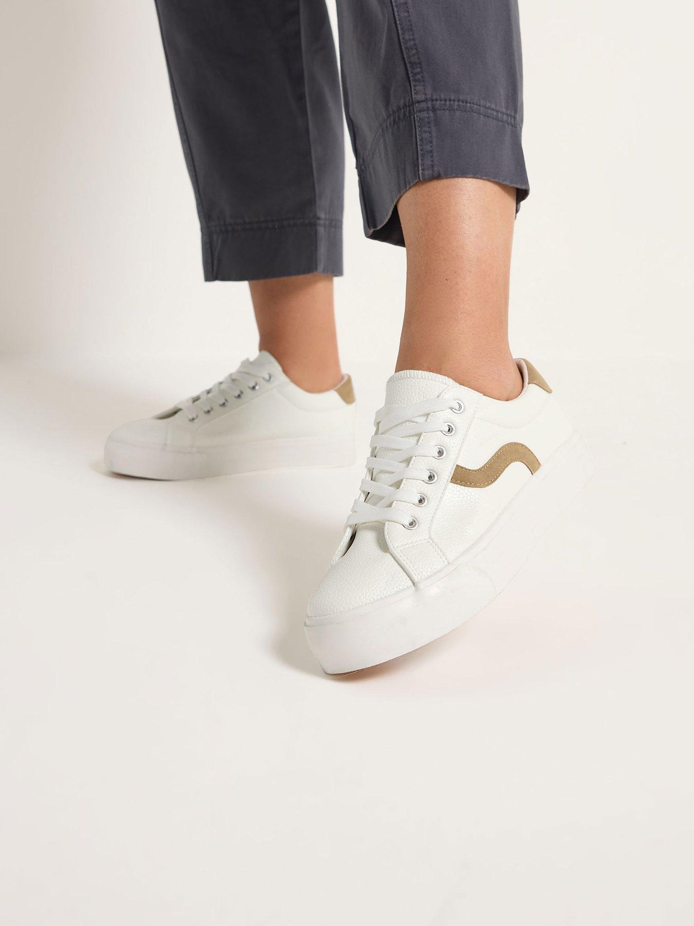 Yours Extra Wide Fit Swoosh Side Slab Trainers