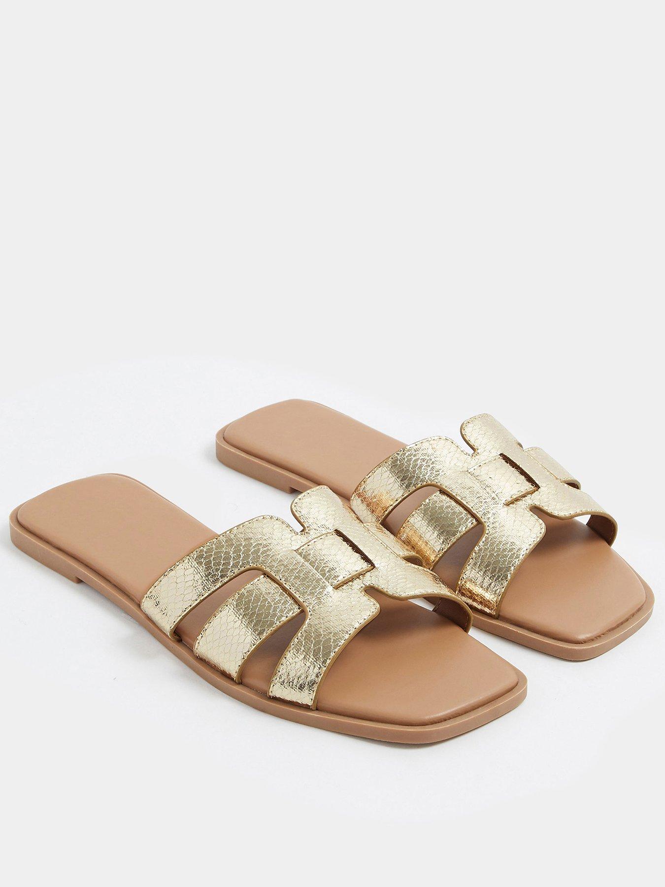 Image 2 of 4 of Yours Extra Wide Fit Cut Out Mule Sandal