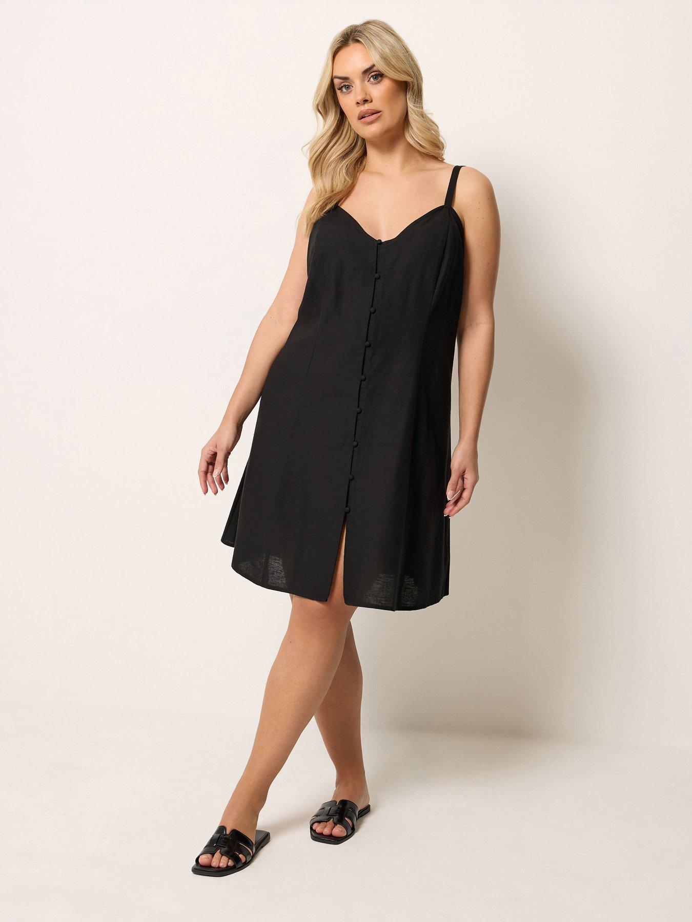 Image 3 of 5 of Yours Curve Linen Swing Dress