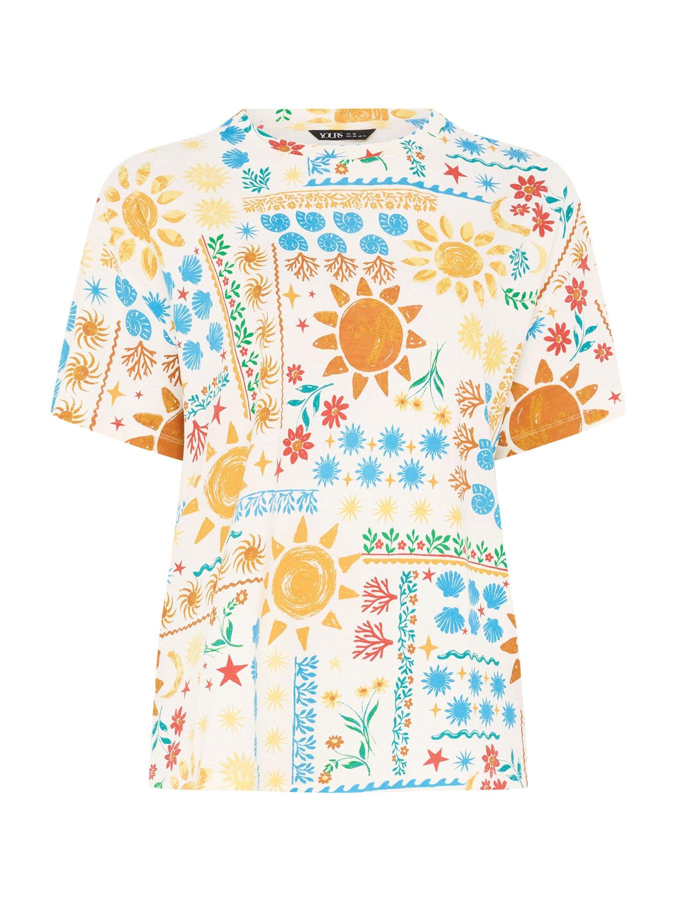Image 5 of 5 of Yours Curve Step Hem Boxy T-Shirt