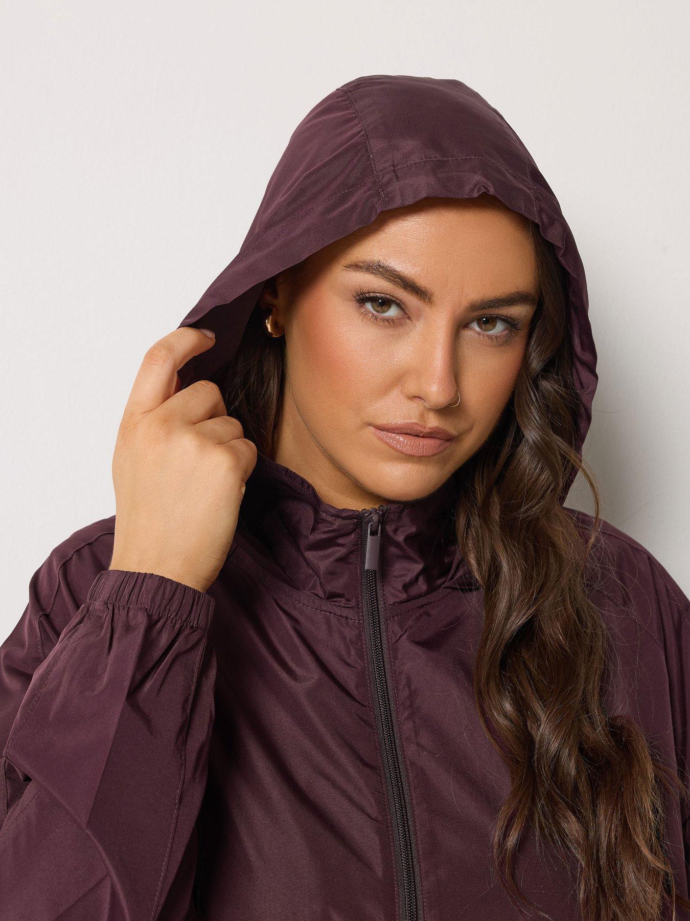 Image 4 of 5 of Yours Curve Solid Lightweight Parka - Purple