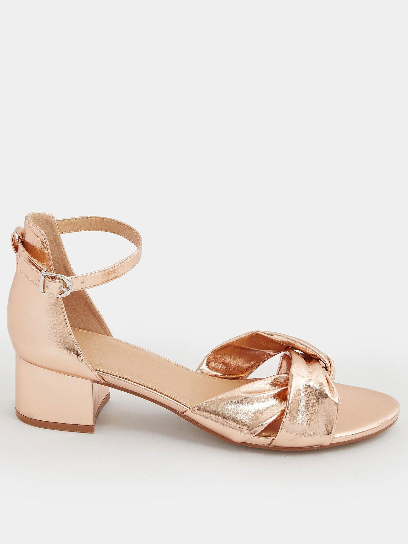 Image 1 of 4 of Yours Wide Fit Low Twist Almond Block Heel